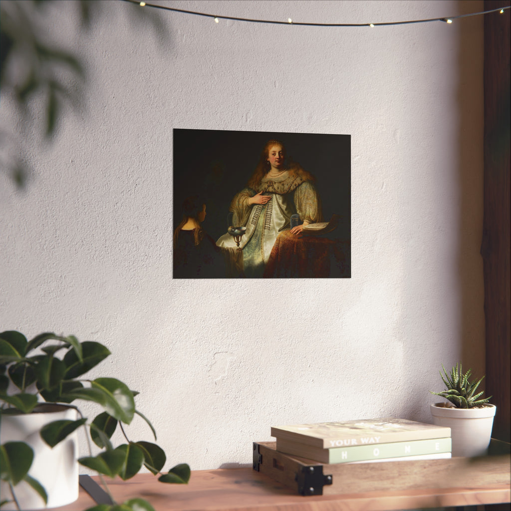 Judith at the Banquet of Holofernes (previously known as Artemisia), by Rembrandt, from Prado in Google Earth | Fine Art Poster