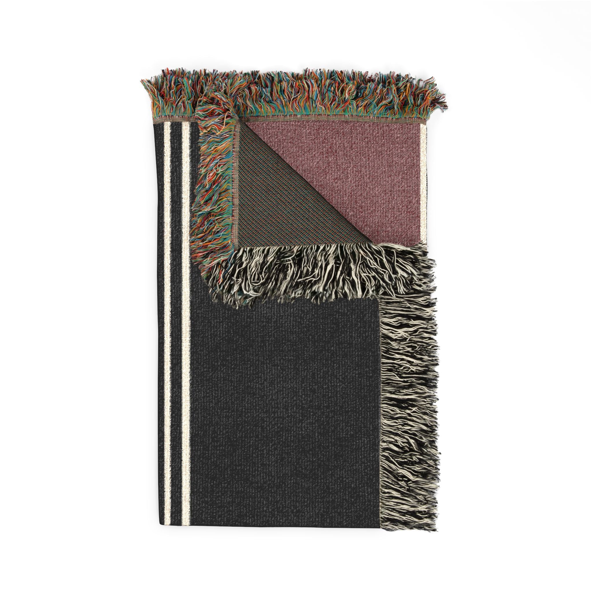 Orchard Throw — Ink · Fig · Warm White