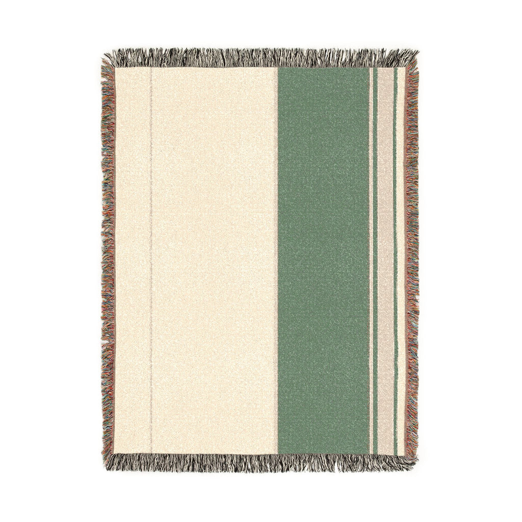 Grove Throw — Warm White · Olive · Sand