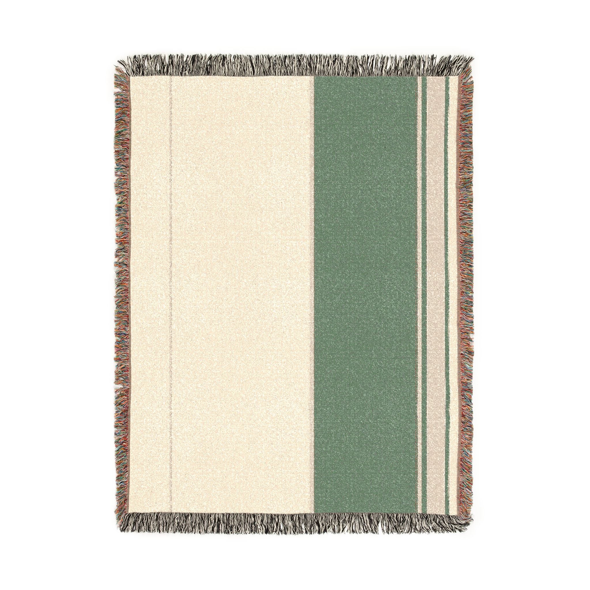 Grove Throw — Warm White · Olive · Sand