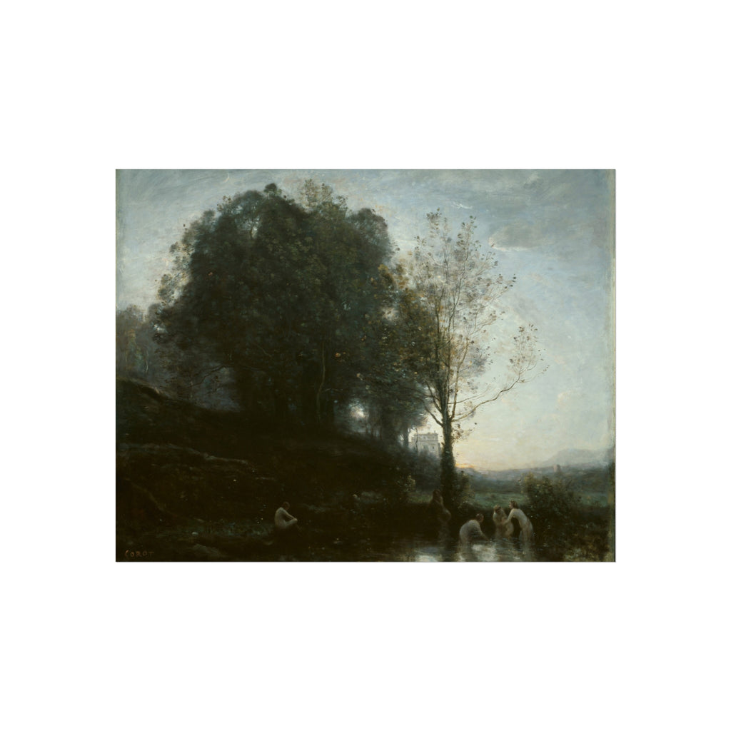 Jean Baptiste Camille Corot - Bathing Nymphs and Child | Fine Art Poster