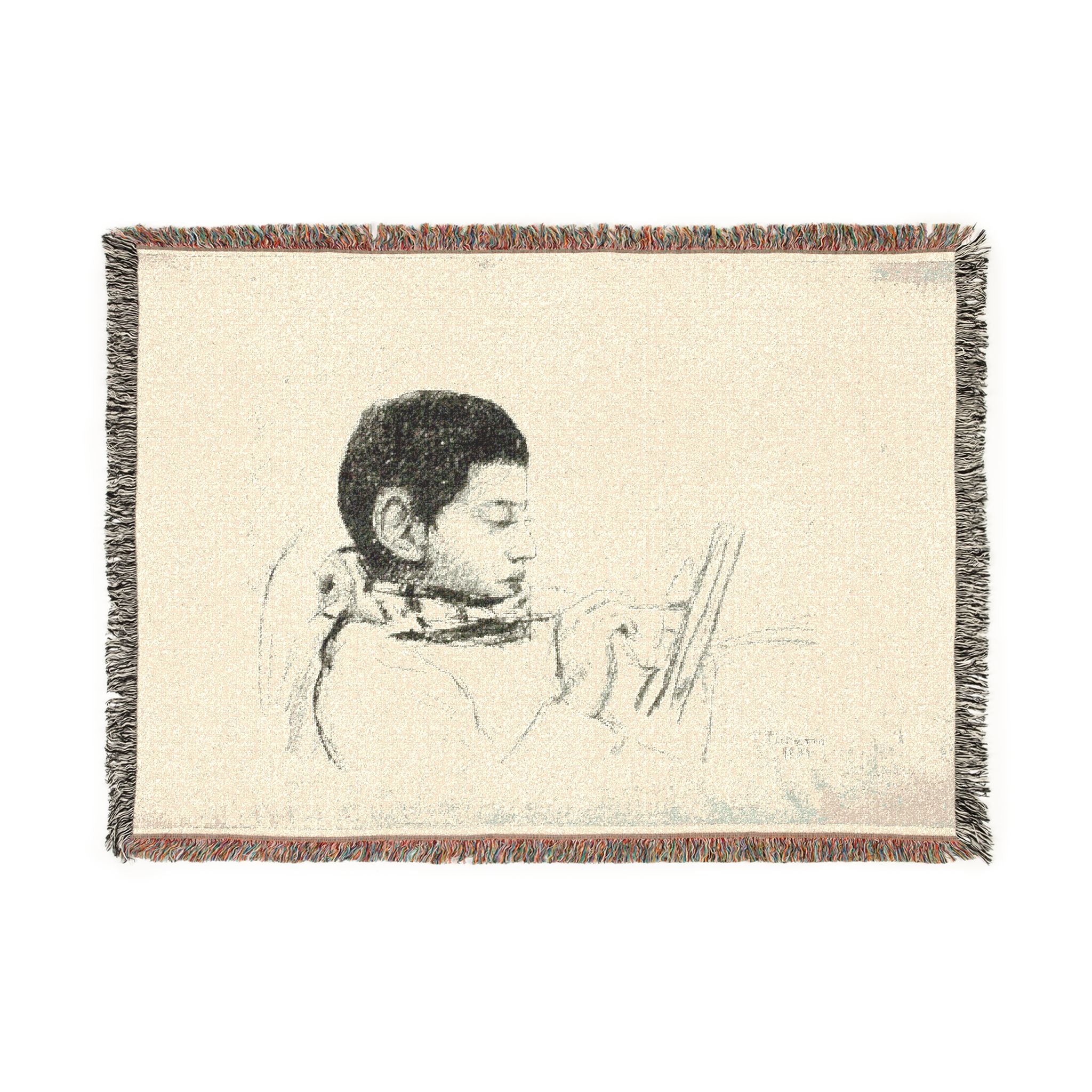 Camille Pissarro - Portrait Lucien Pissarro | Woven Tapestry Blanket