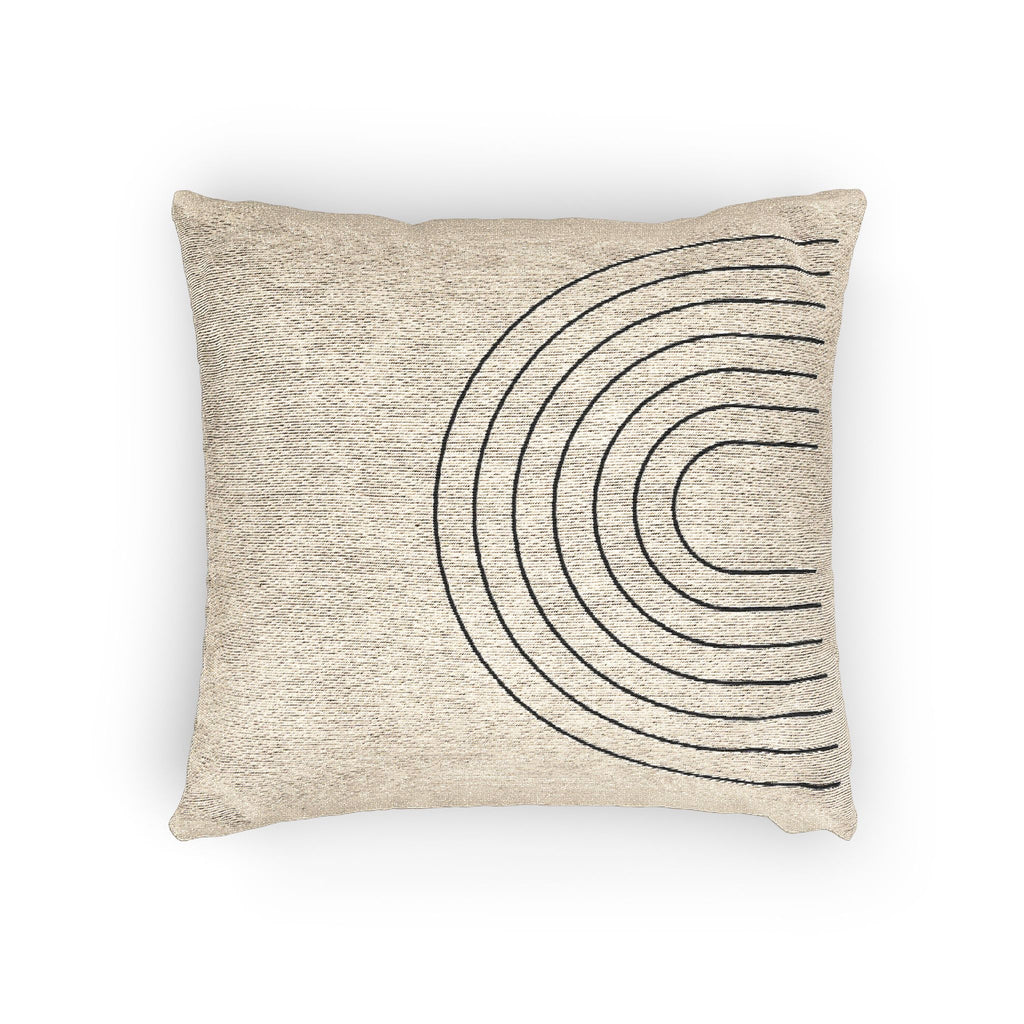 Inkwell Line Arch Woven Pillow