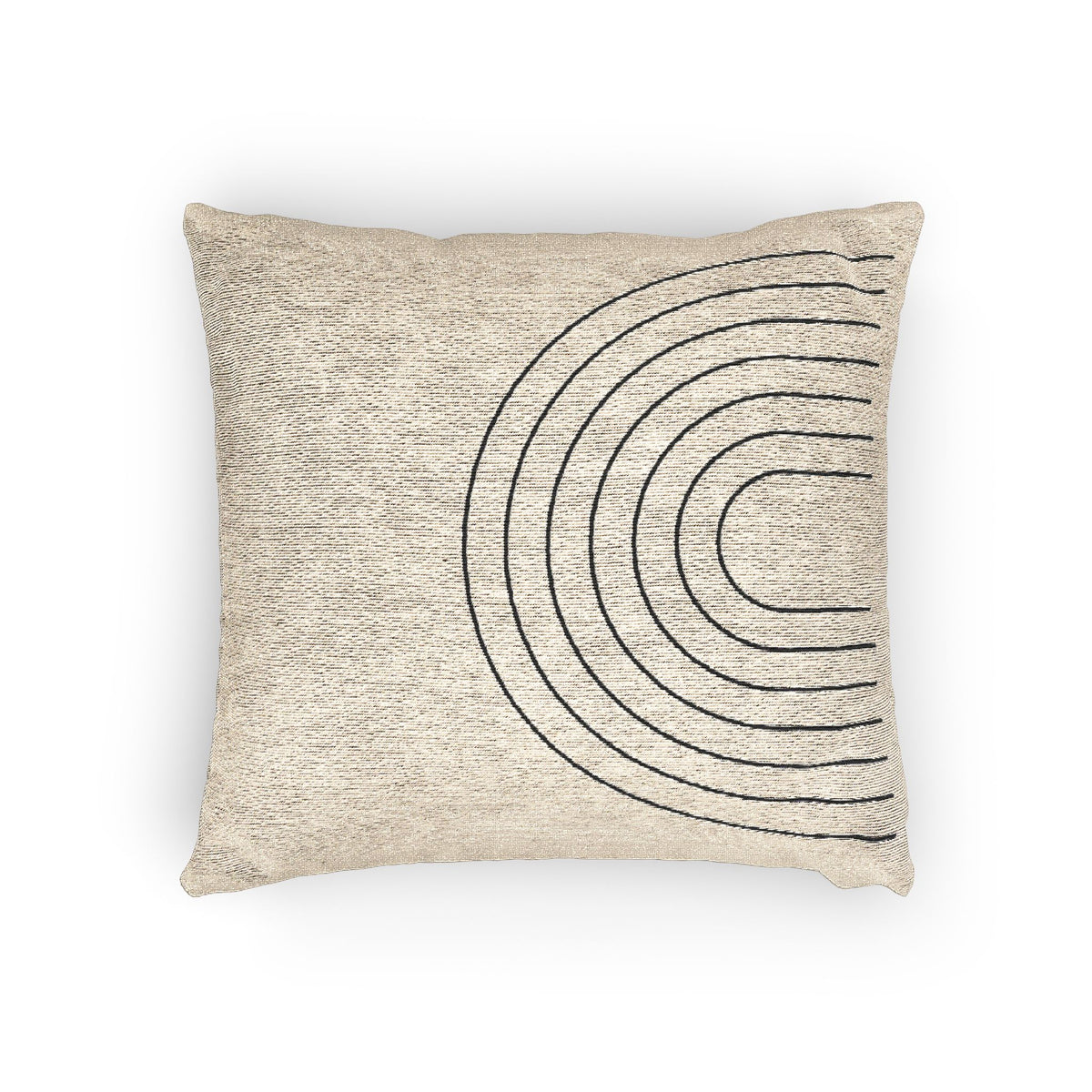 Inkwell Line Arch Woven Pillow