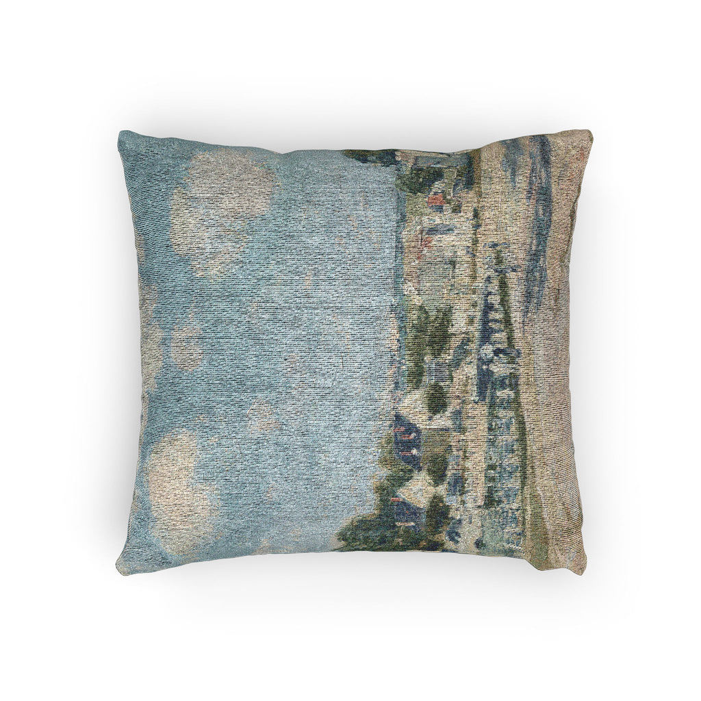 Alfred Sisley - Watering Place at Marly | Woven Pillow