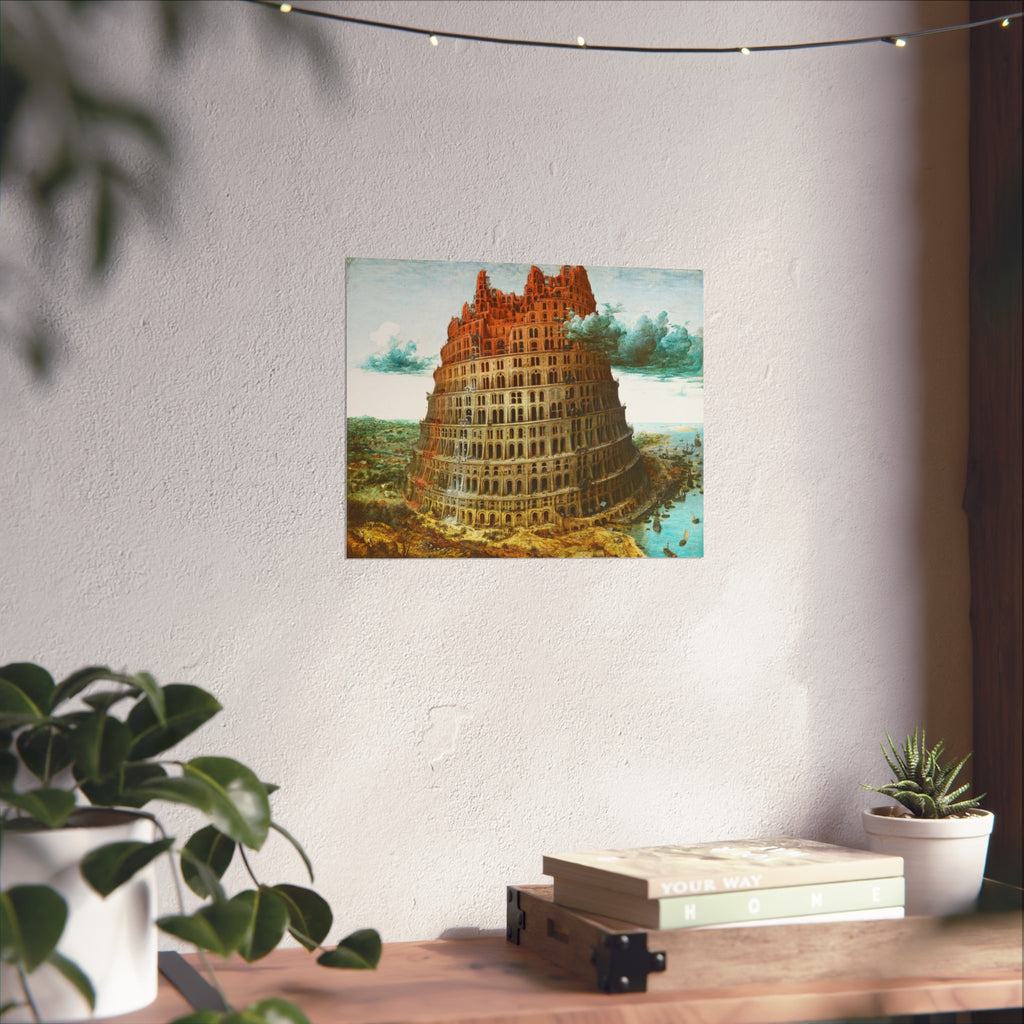 Pieter Bruegel the Elder - The Tower of Babel (Rotterdam) - Google Art Project - edited | Fine Art Poster