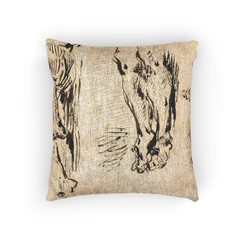 Eugène Delacroix - Study of Arms and Legs of Christ Crucified | Woven Pillow