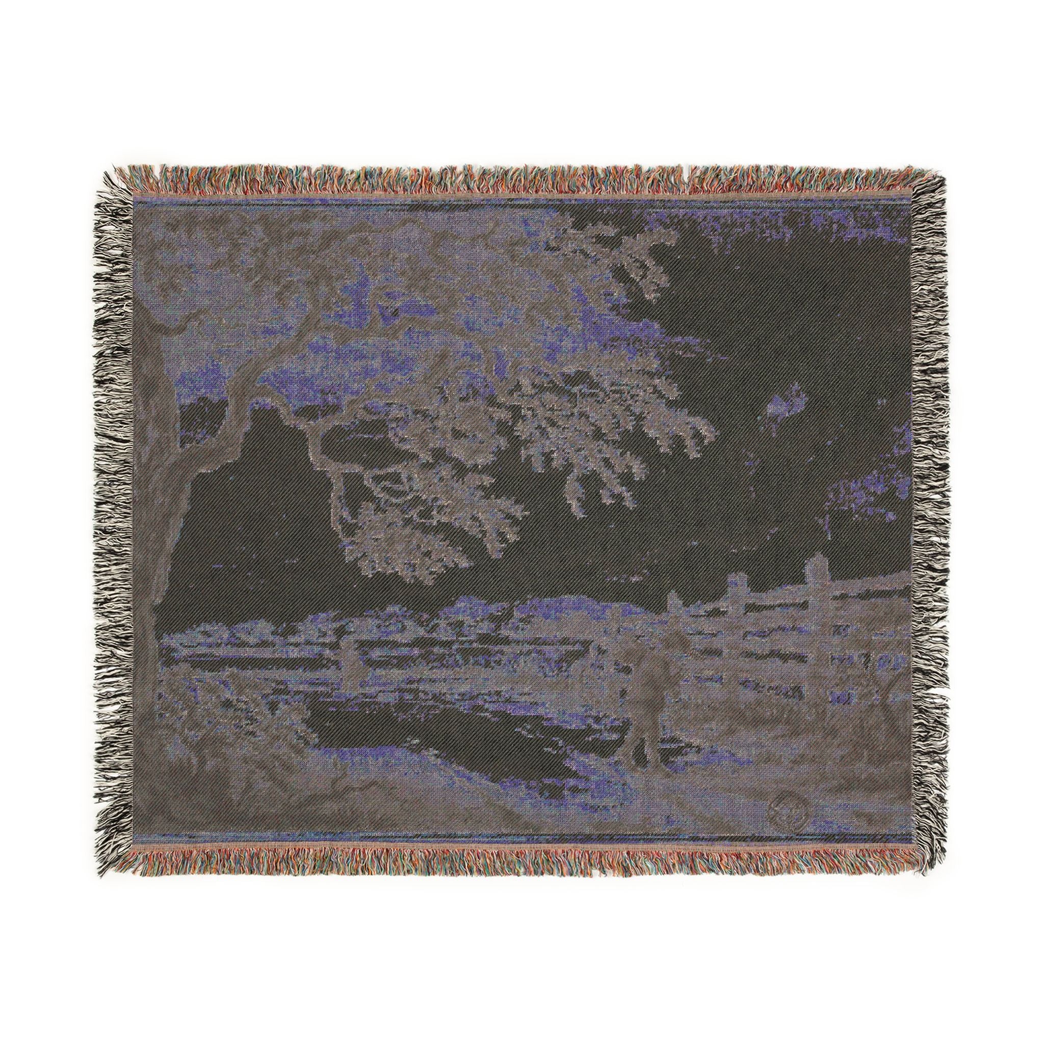 Style of Jacob van Ruisdael - Figures with Baskets on Road | Woven Tapestry Blanket
