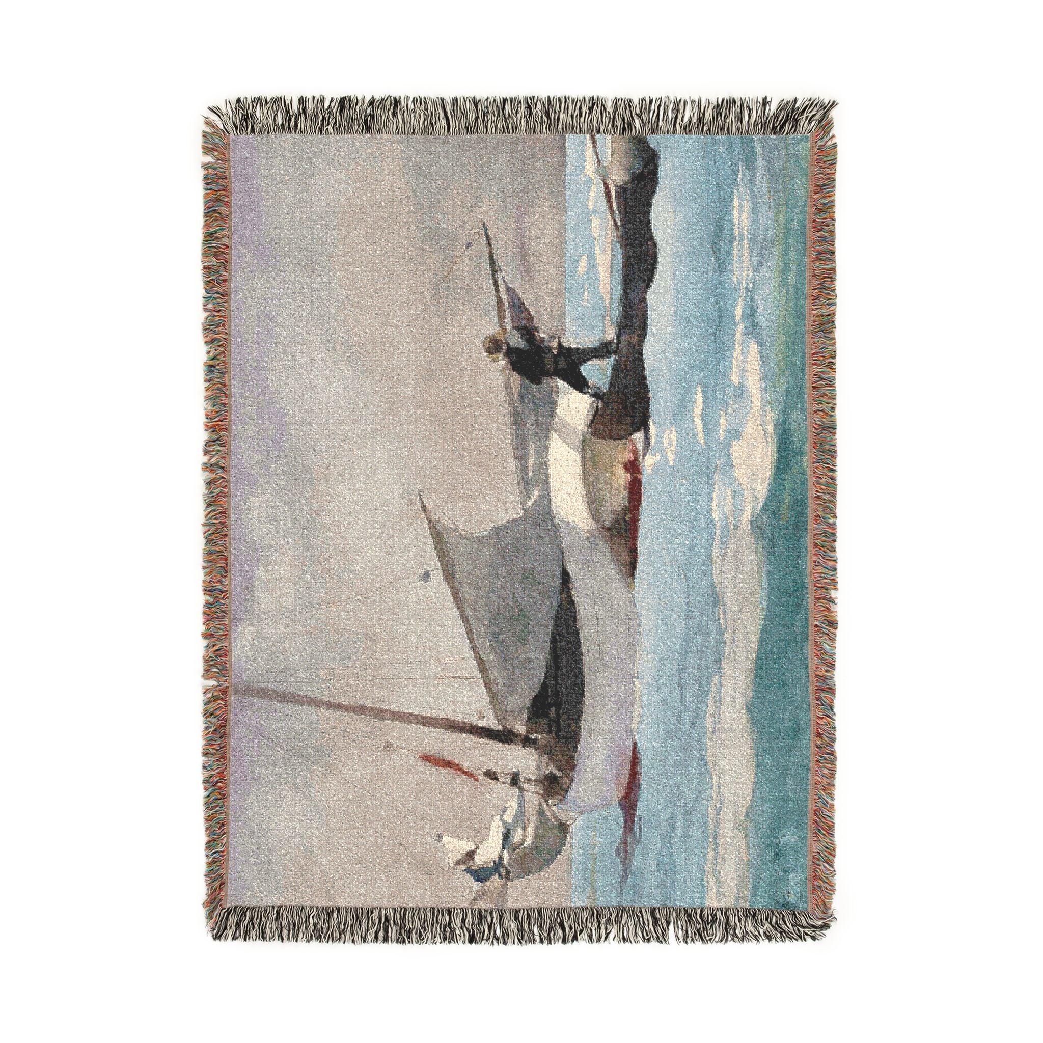 Winslow Homer - Stowing Sail | Woven Tapestry Blanket
