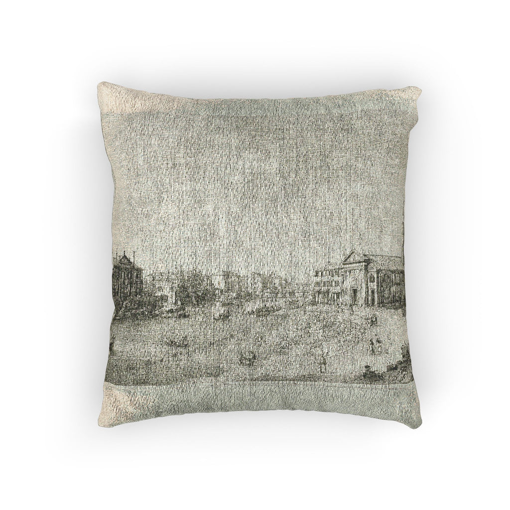 Canaletto - Al Dolo, from Vedute | Woven Pillow