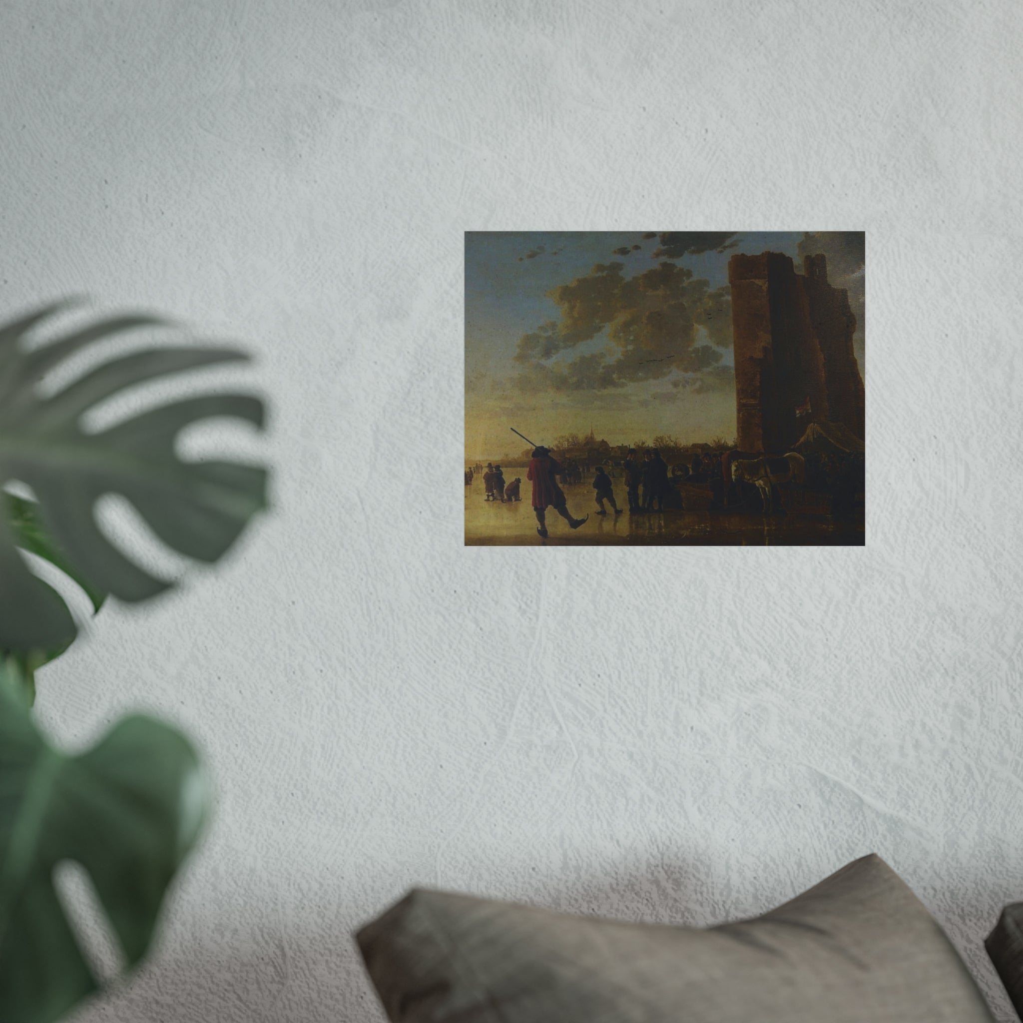 Schilderij, Aelbert Cuyp, met ruïne van Huis te Merwede (12091275046) | Fine Art Poster