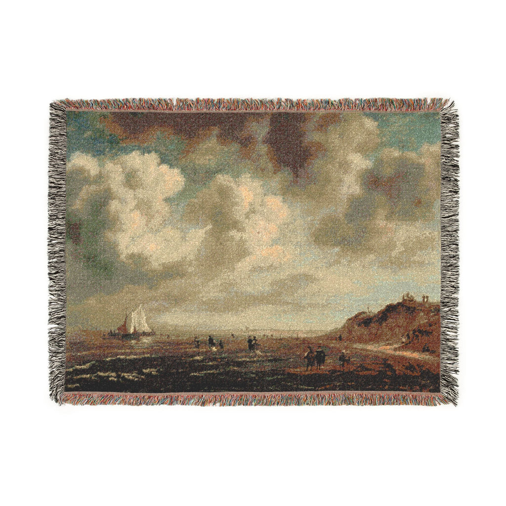 Naar Jacob van Ruisdael - Beach View - 154 - Mauritshuis | Woven Tapestry Blanket