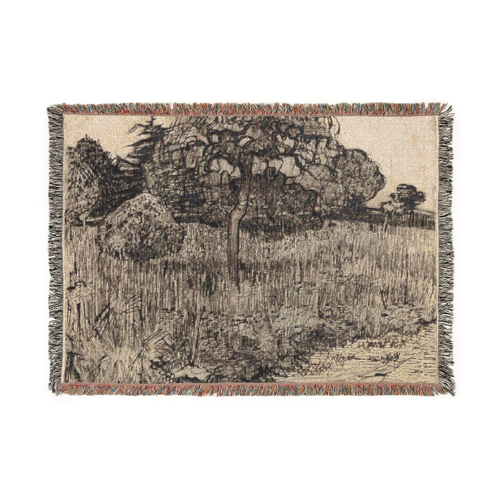 Vincent van Gogh - Weeping Tree | Woven Tapestry Blanket
