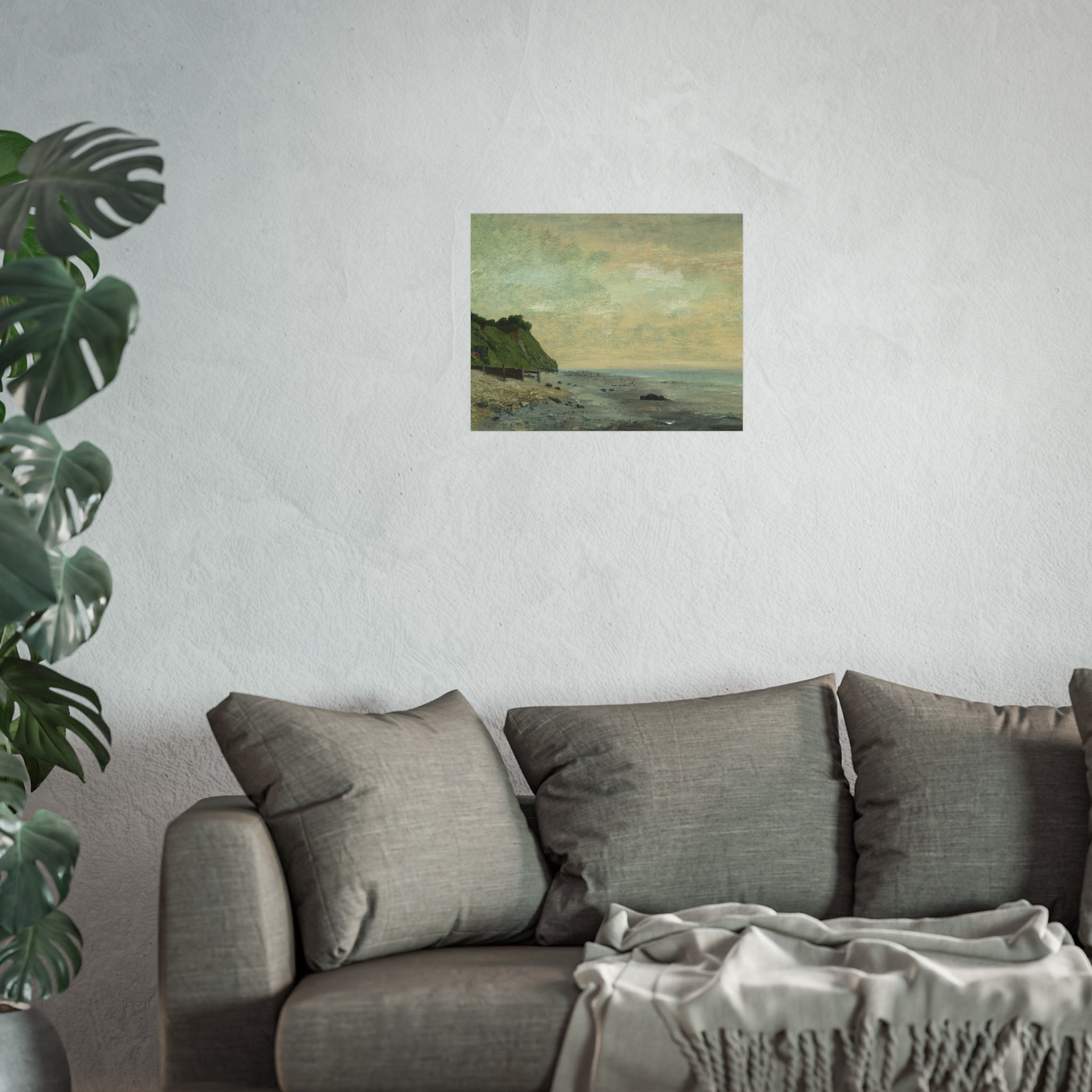 Gustave Courbet - Cliffs on the Sea Coast, Sunrise | Fine Art Poster