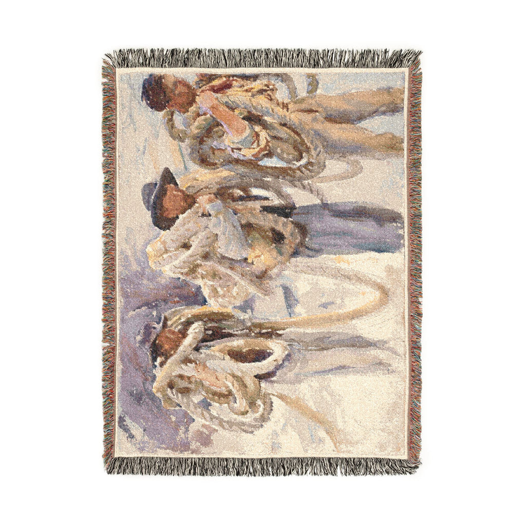 John Singer Sargent - Workmen at Carrara | Woven Tapestry Blanket