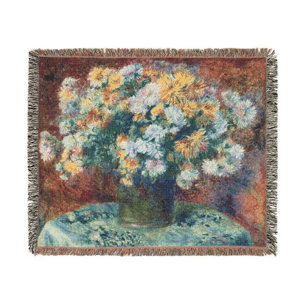 Pierre-Auguste Renoir - Chrysanthemums | Woven Tapestry Blanket