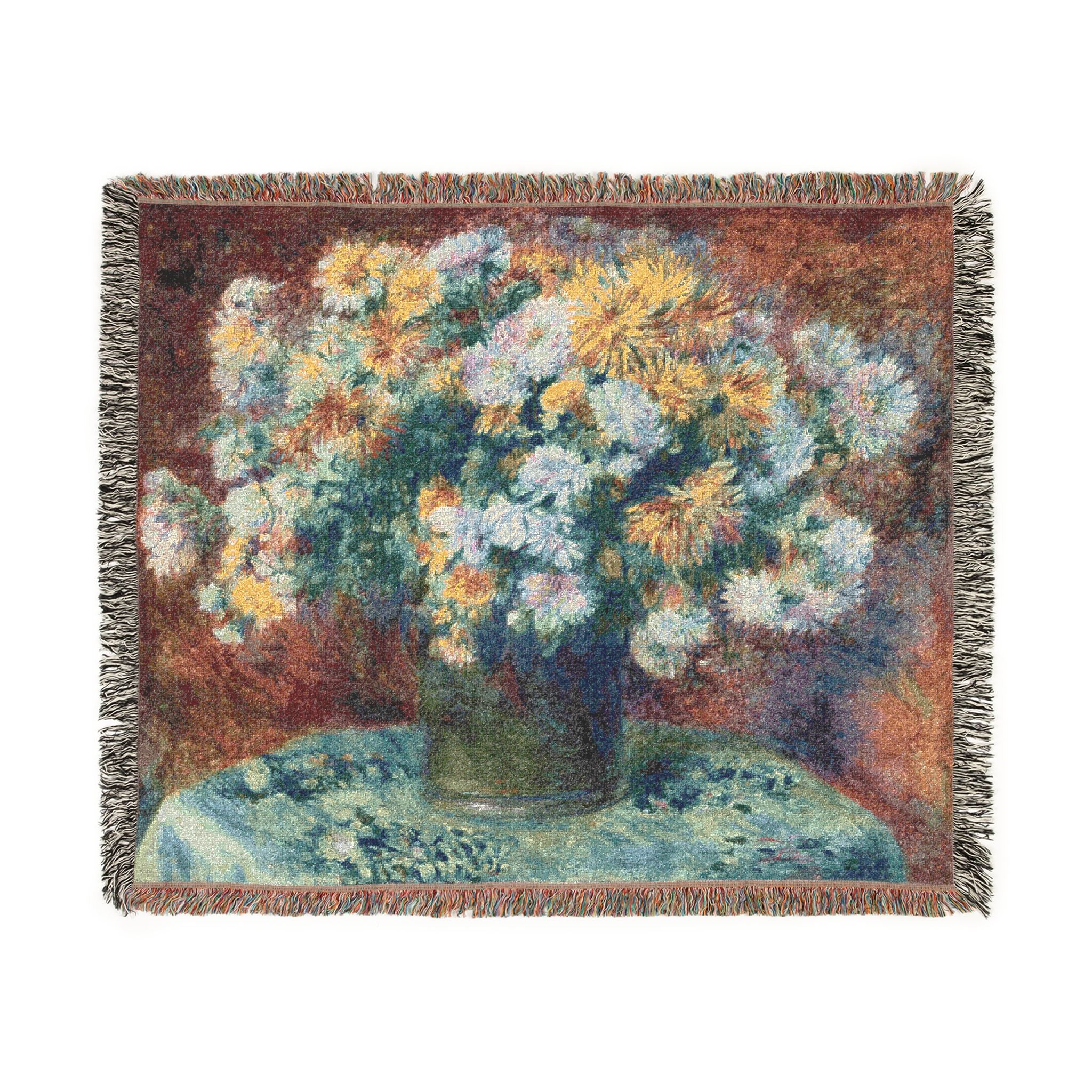 Pierre-Auguste Renoir - Chrysanthemums | Woven Tapestry Blanket