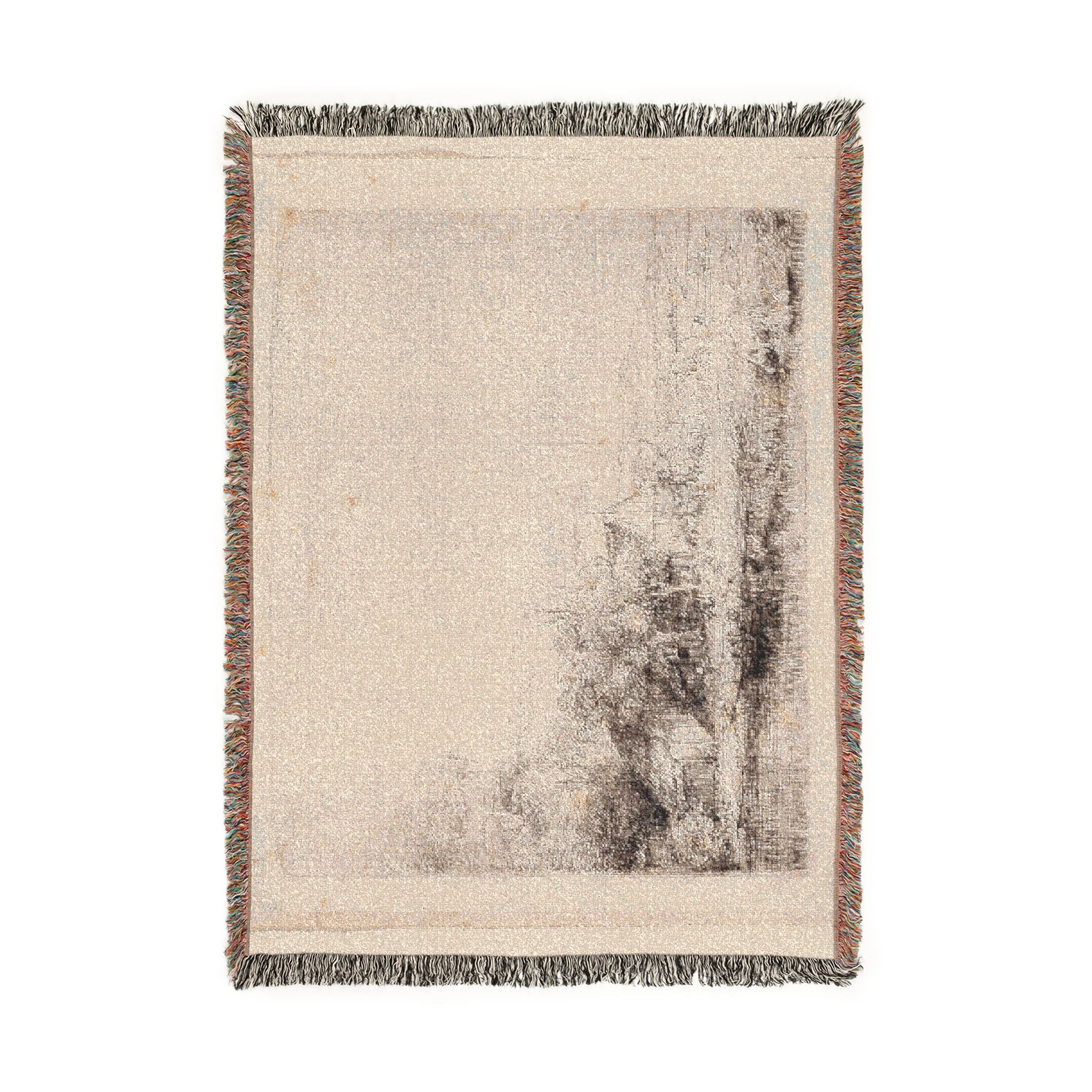 Rembrandt van Rijn - Landscape with a Cow Drinking | Woven Tapestry Blanket