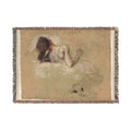 Eugène Delacroix - Crouching Woman | Woven Tapestry Blanket