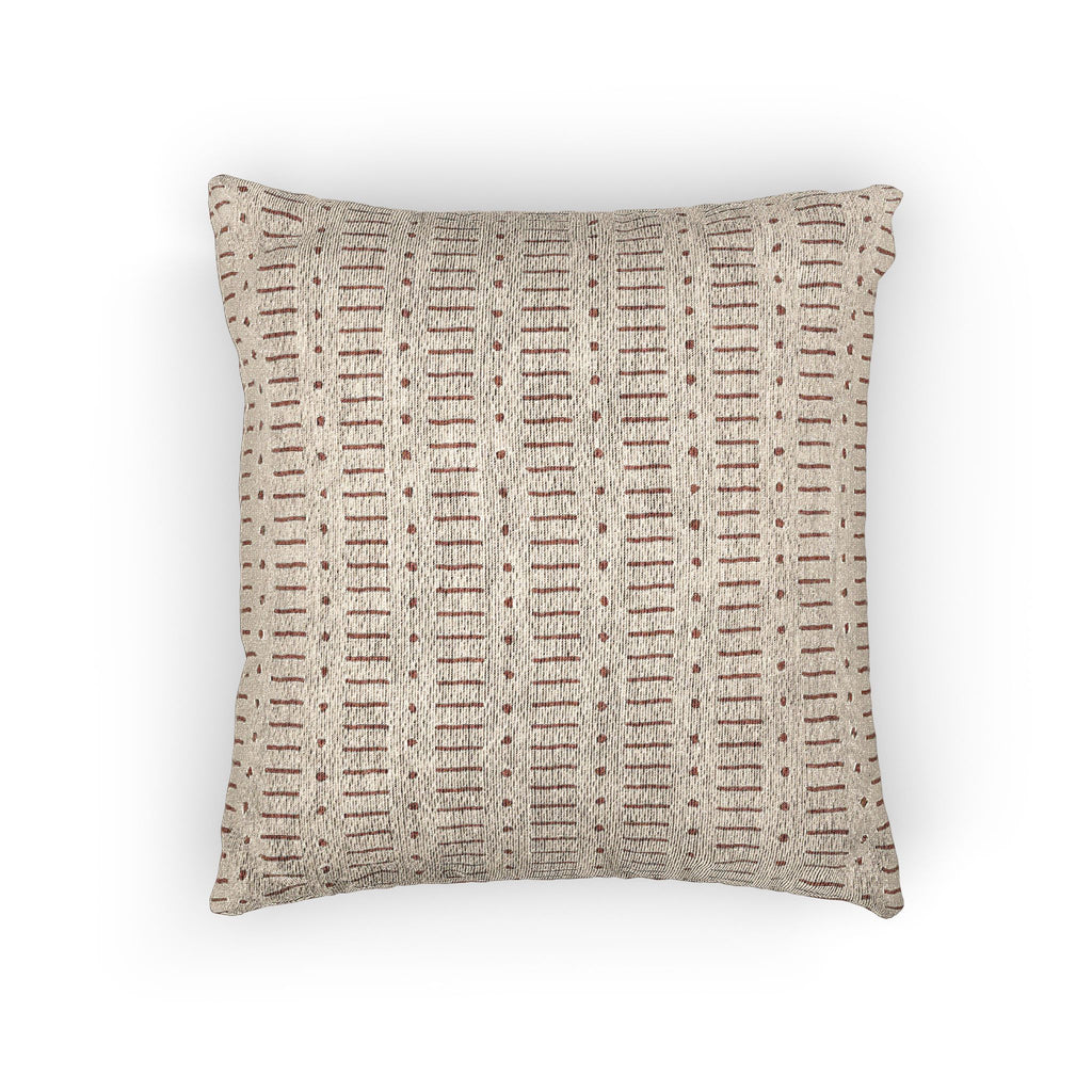 Rust Mark Ladder Woven Pillow