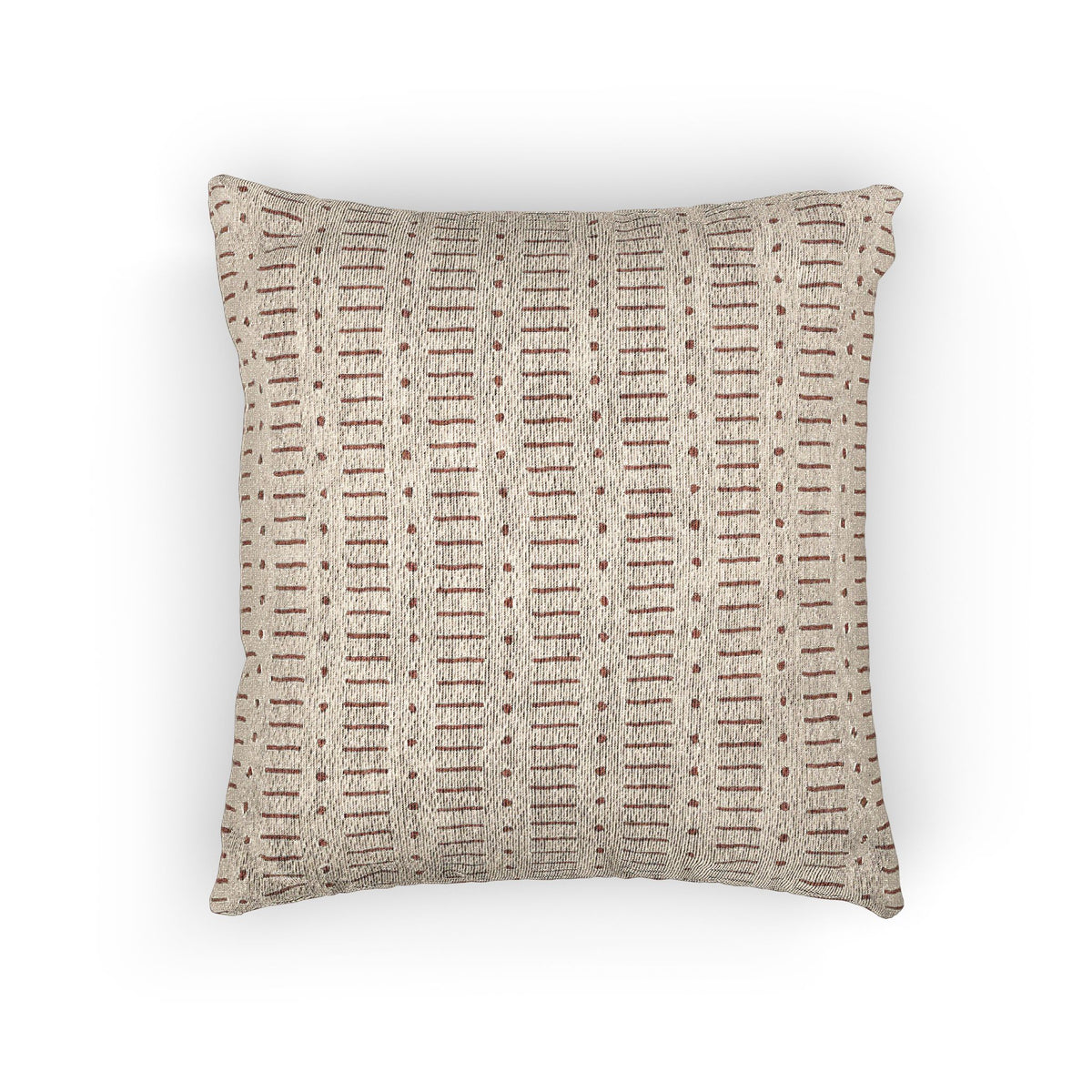 Rust Mark Ladder Woven Pillow