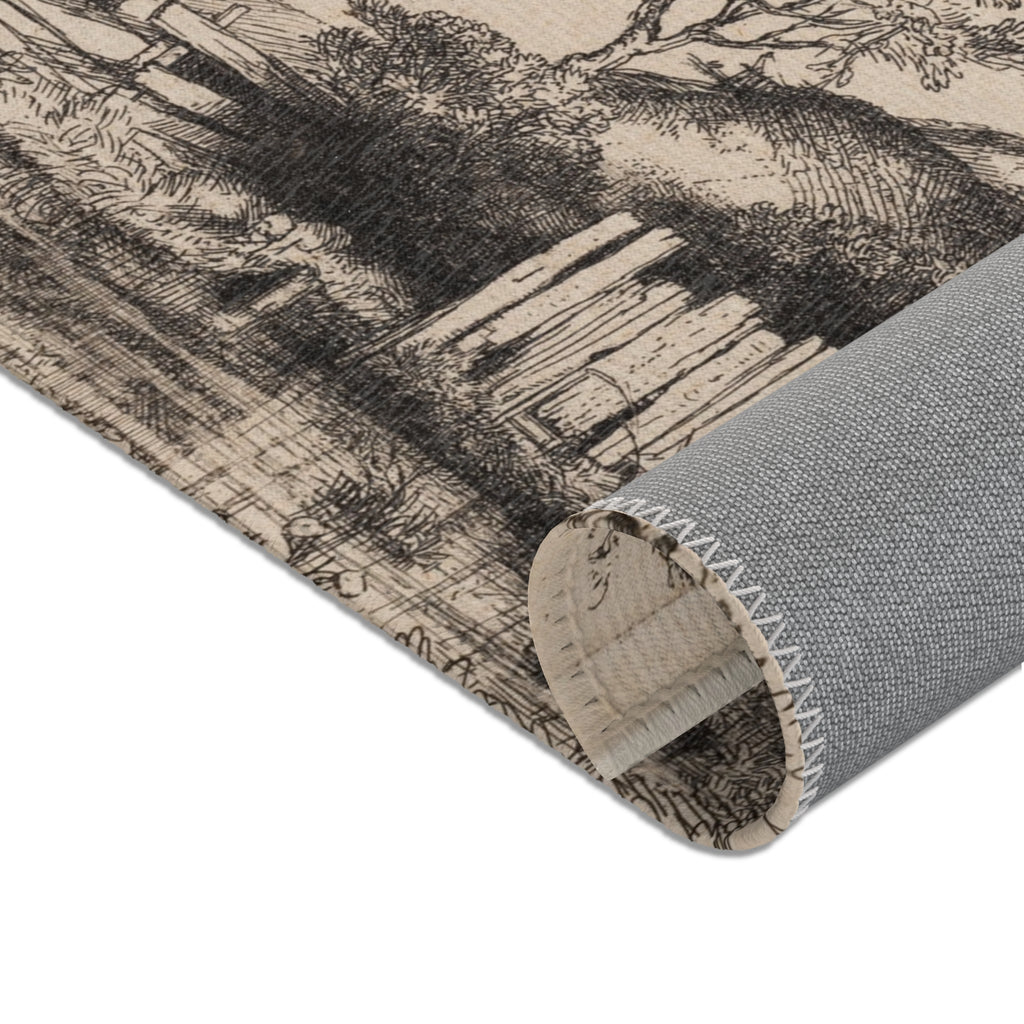 Rembrandt van Rijn - A Cottage with White Paling | Area Rug