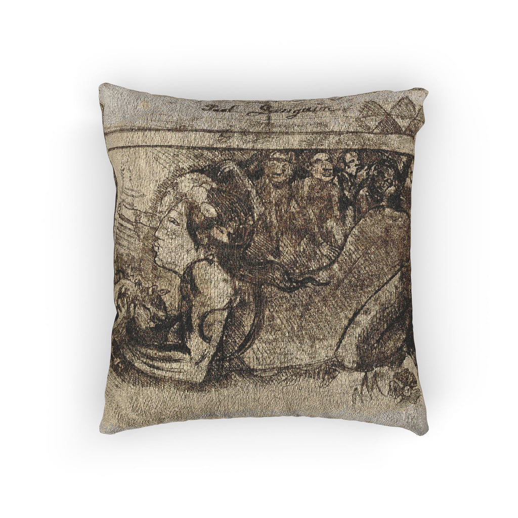 Paul Gauguin - Woman with a Cat | Woven Pillow