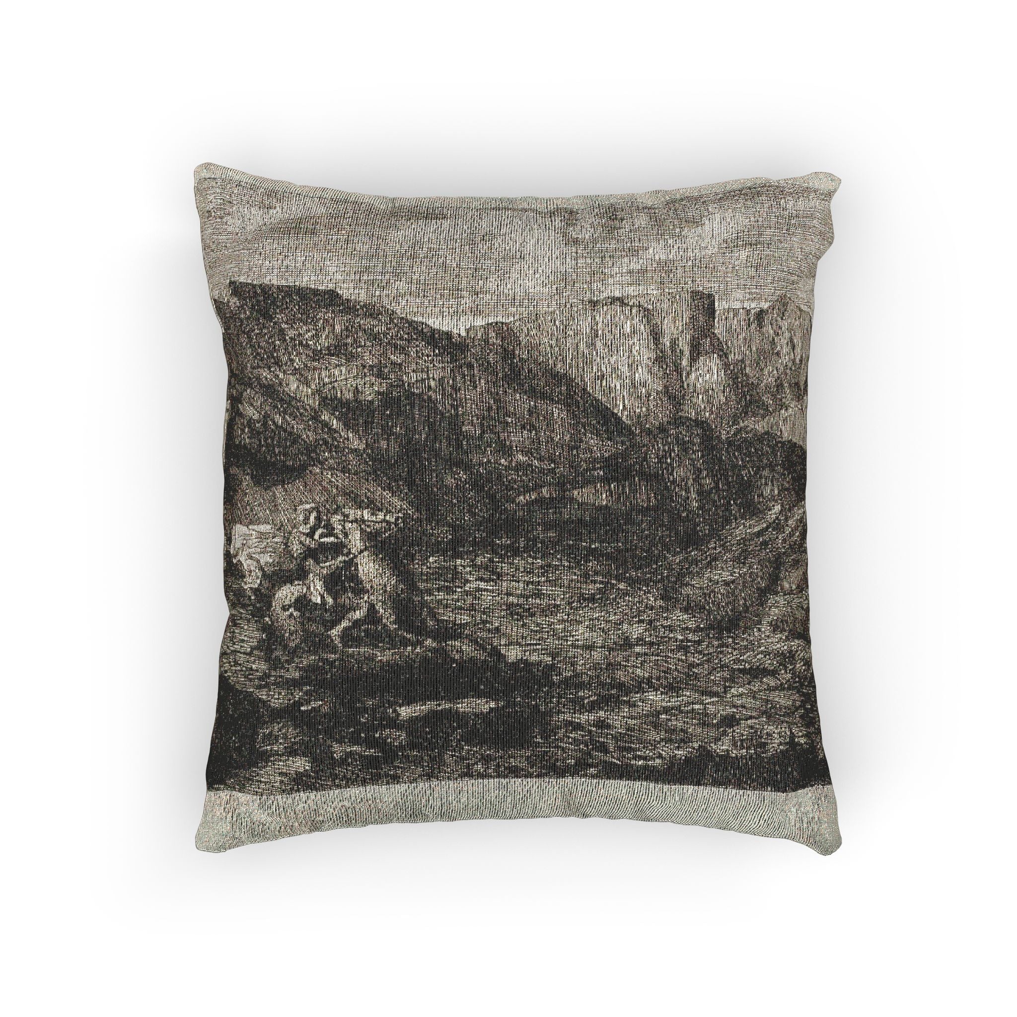 Odilon Redon - Fear | Woven Pillow