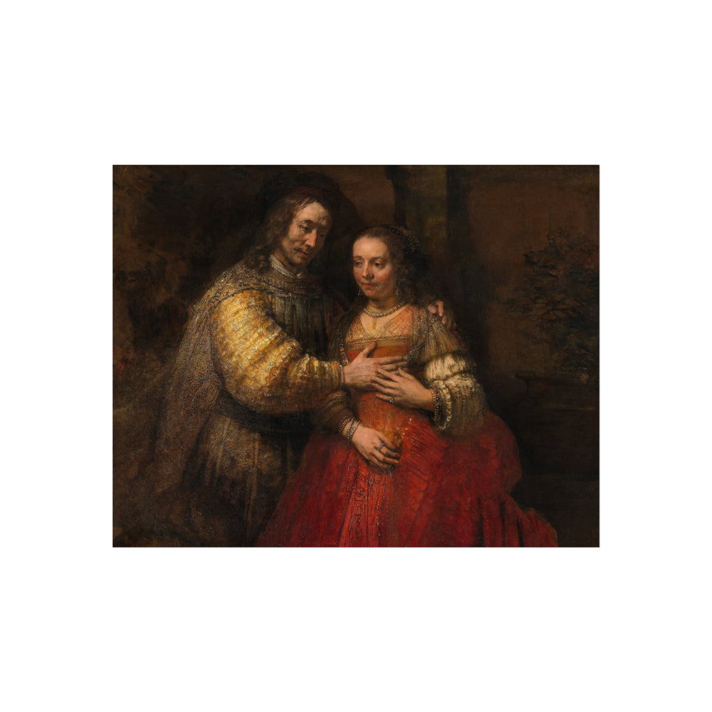 Rembrandt Harmensz. van Rijn - Portret van een paar als oudtestamentische figuren, genaamd 'Het Joodse bruidje' - Google | Fine Art Poster