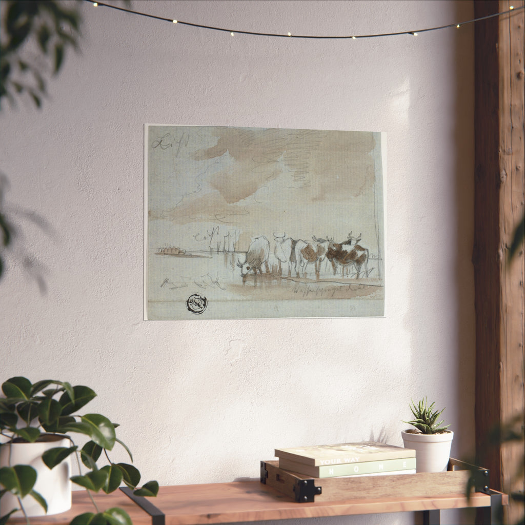 Aelbert Cuyp - Cattle in Water | Fine Art Poster