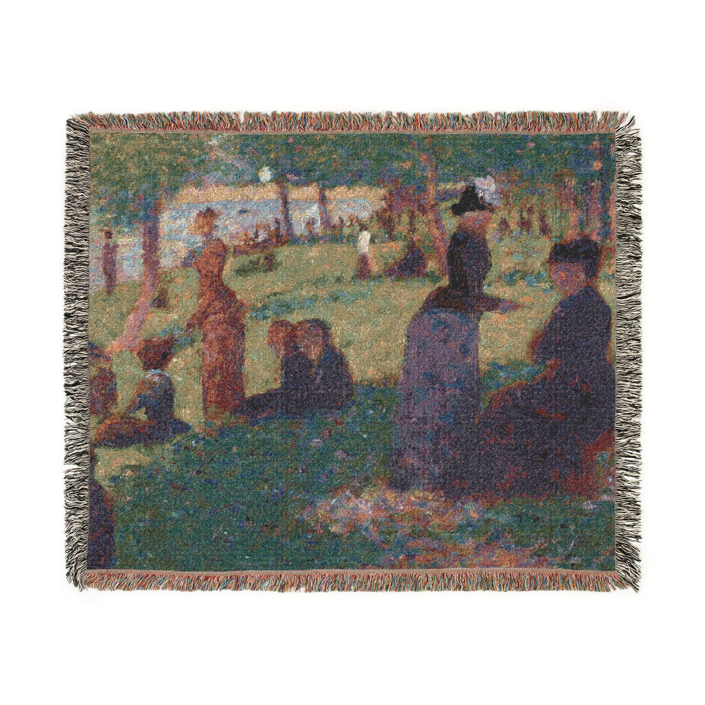Georges Seurat - Oil Sketch for A Sunday on La Grande Jatte — 1884 | Woven Tapestry Blanket