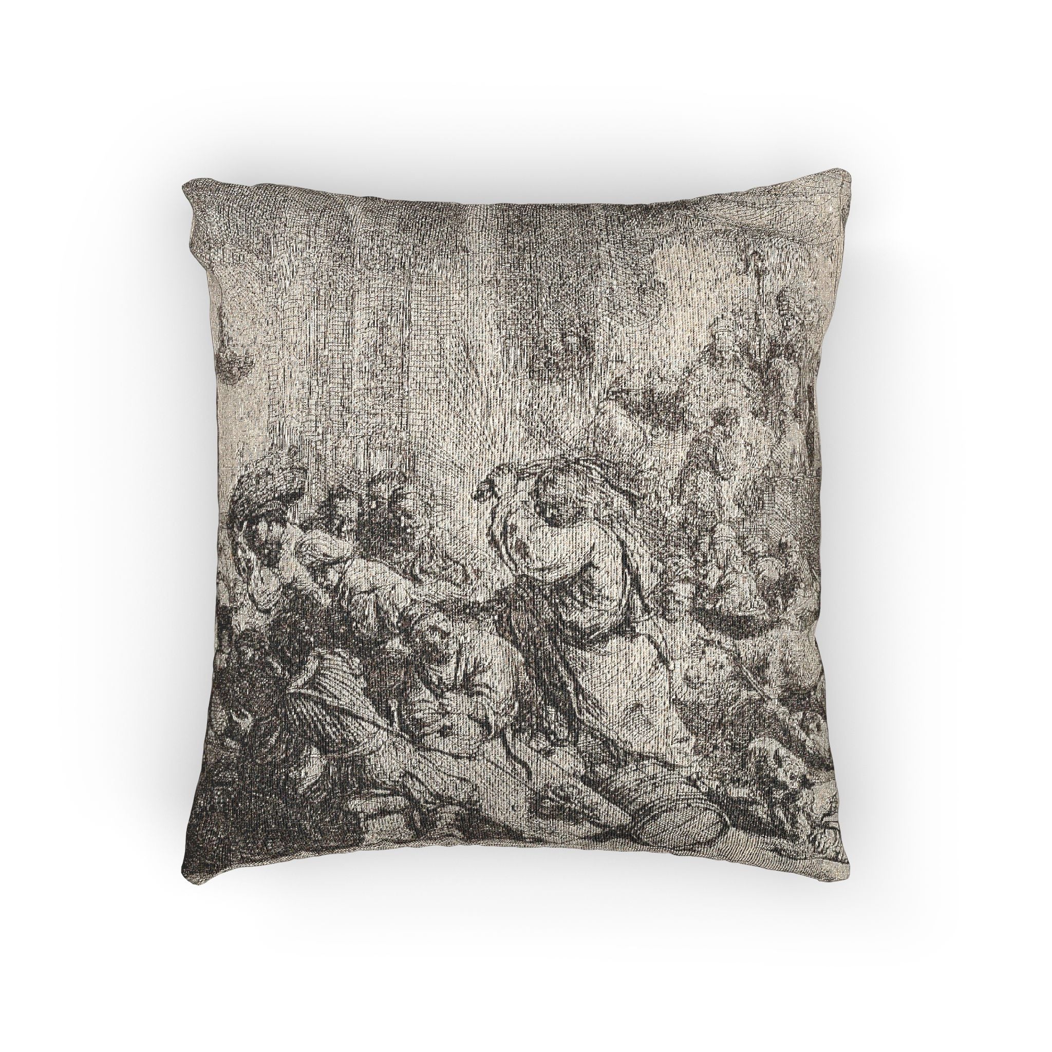 Rembrandt van Rijn - Christ Driving the Money Changers from the Temple | Woven Pillow
