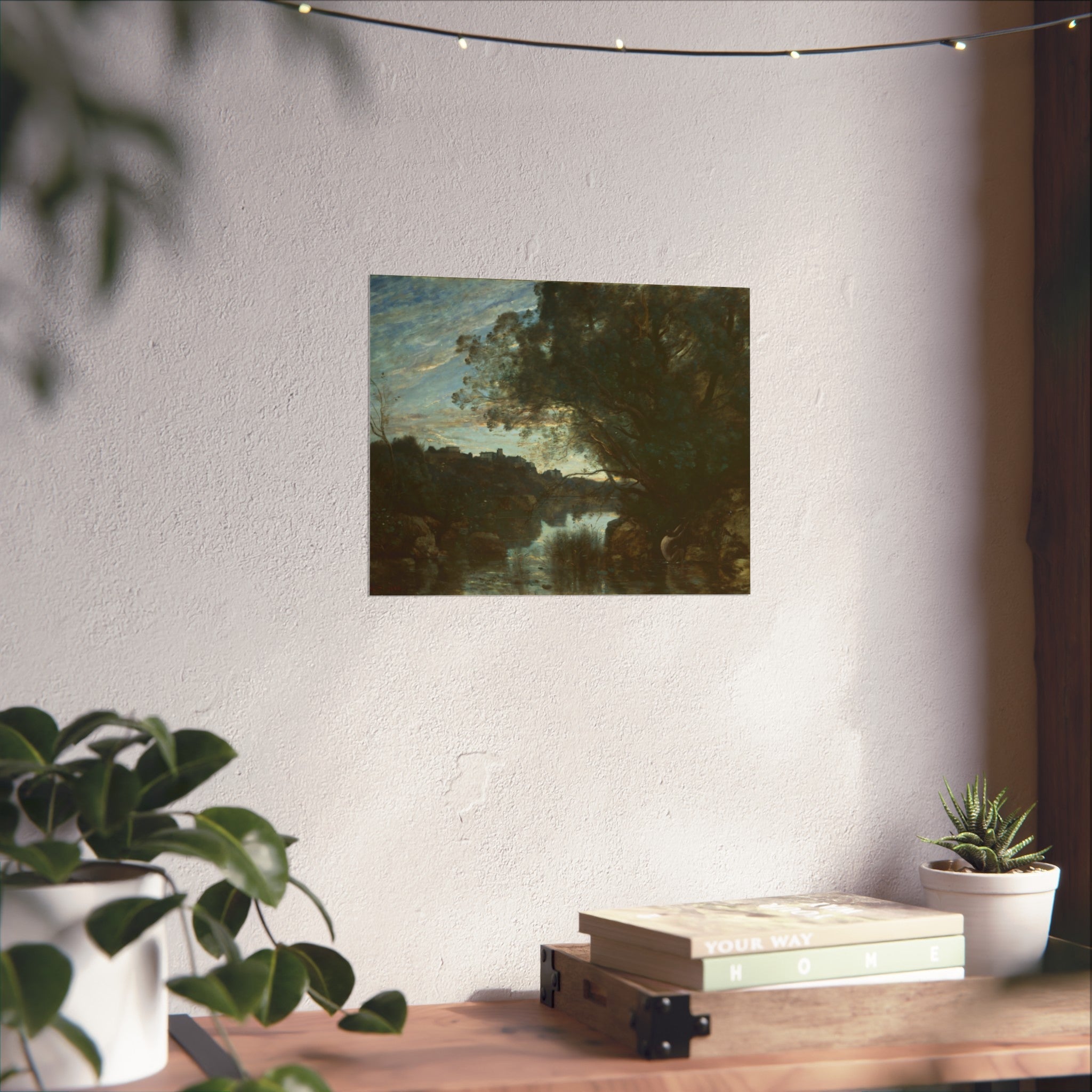 Jean Baptiste Camille Corot - Souvenir of the Environs of Lake Nemi | Fine Art Poster