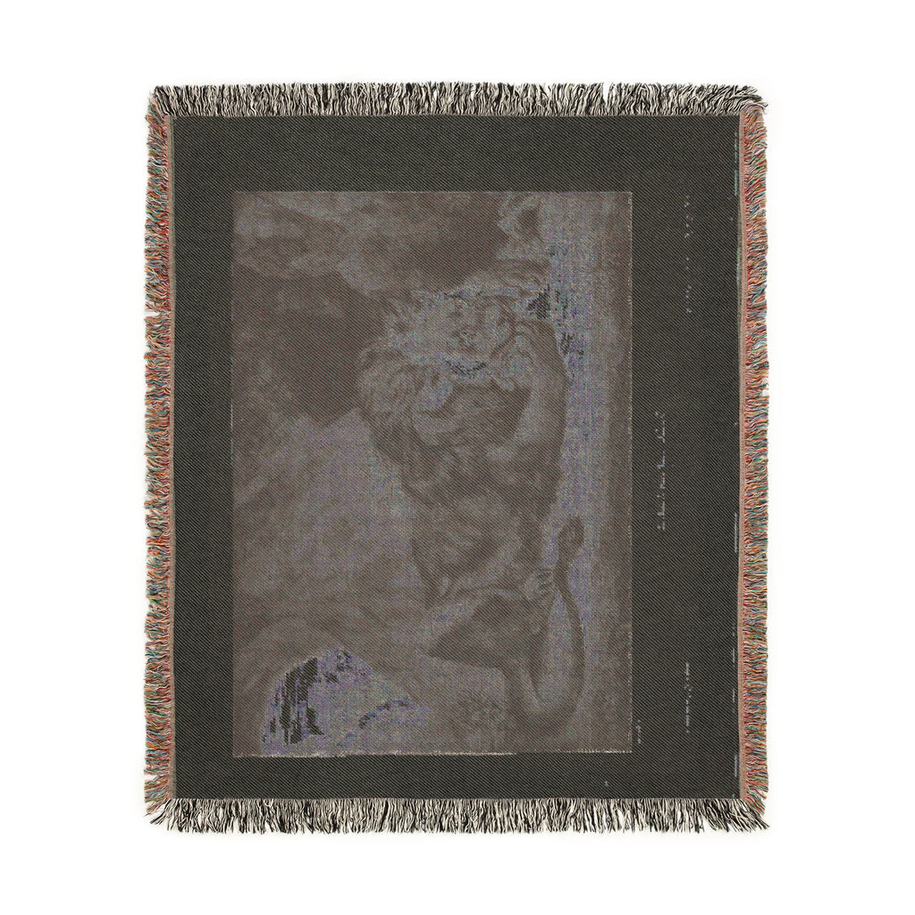 Eugène Delacroix - Lion of the Atlas Mountains | Woven Tapestry Blanket