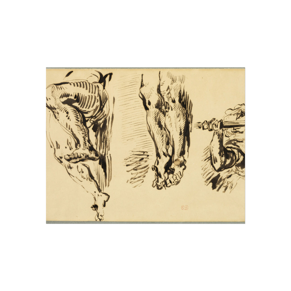 Eugène Delacroix - Study of Arms and Legs of Christ Crucified | Fine Art Poster