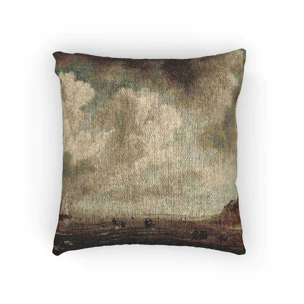 Naar Jacob van Ruisdael - Beach View - 154 - Mauritshuis | Woven Pillow