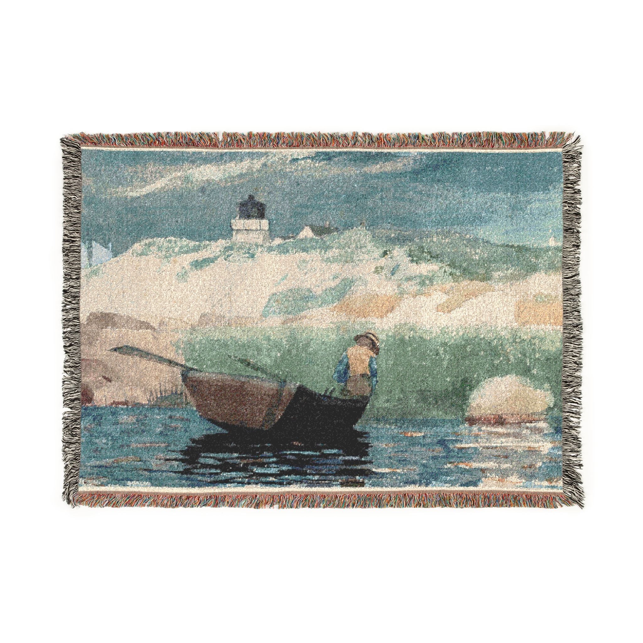Winslow Homer - Boy in Boat, Gloucester | Woven Tapestry Blanket