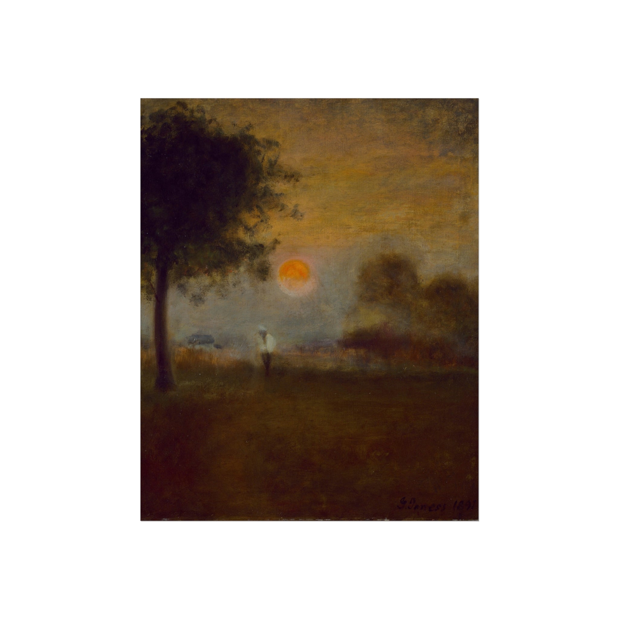 George Inness - Moonrise | Fine Art Poster