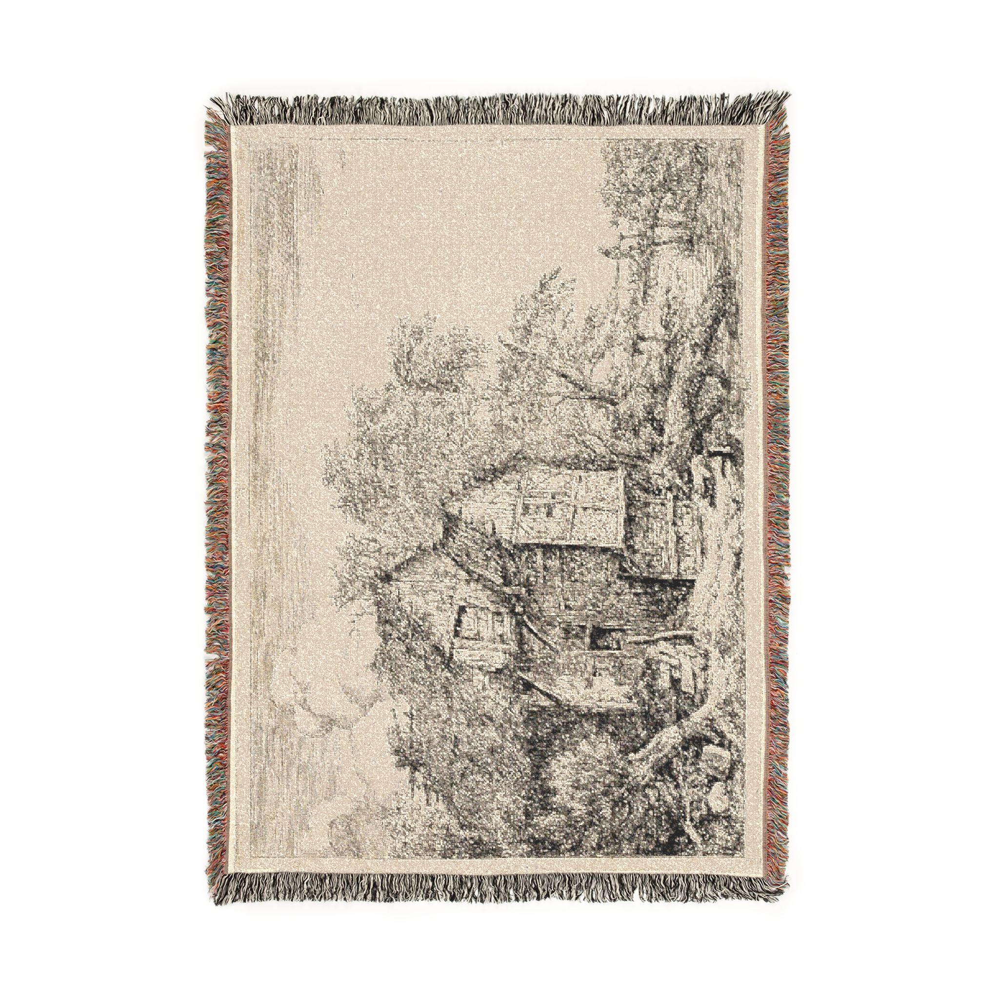 Jacob van Ruisdael - The Little Bridge | Woven Tapestry Blanket