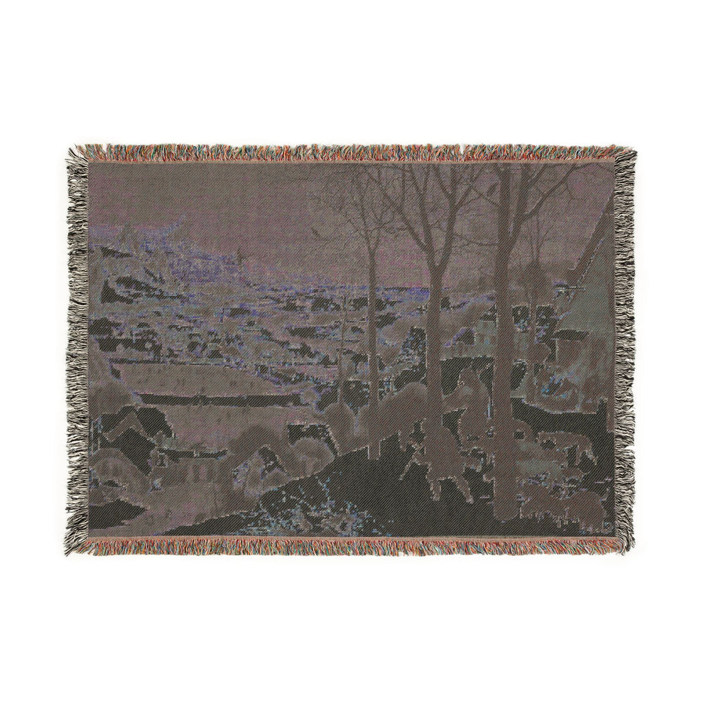 Pieter Bruegel the Elder - Hunters in the Snow (Winter) - Google Art Project | Woven Tapestry Blanket