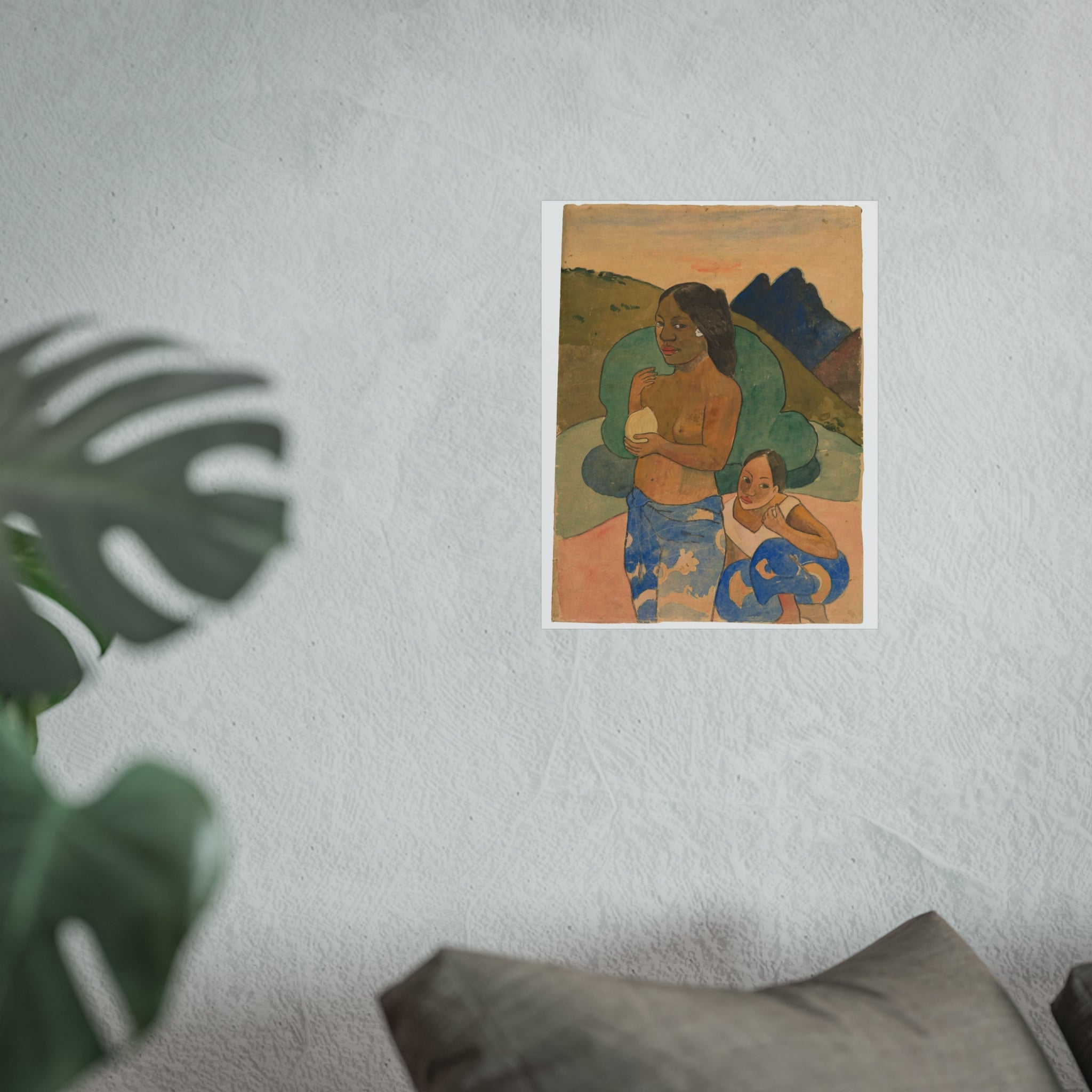 Paul Gauguin - Two Tahitian Women in a Landscape | Fine Art Poster