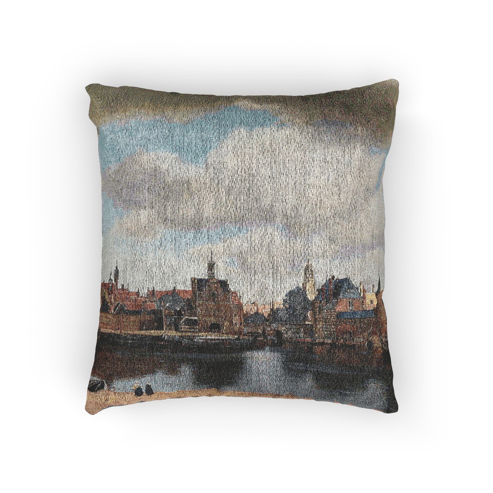 View of Delft, by Johannes Vermeer | Woven Pillow