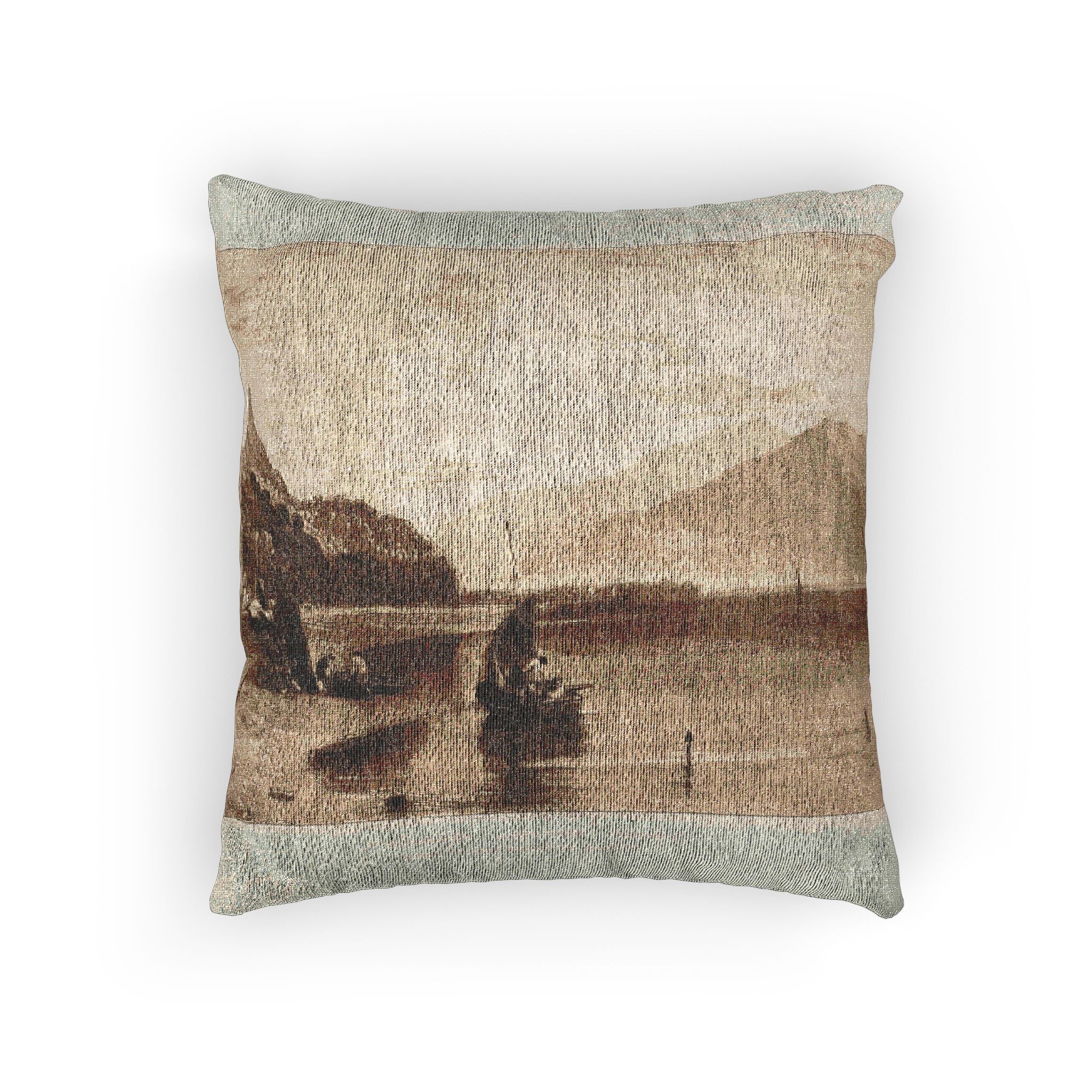 Joseph Mallord William Turner - Inverary Pier Loch Fyne, Morning | Woven Pillow