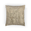 Style of Nicolas Poussin - The Incredulity of Saint Thomas (recto); Sketches of Figures (verso) | Woven Pillow