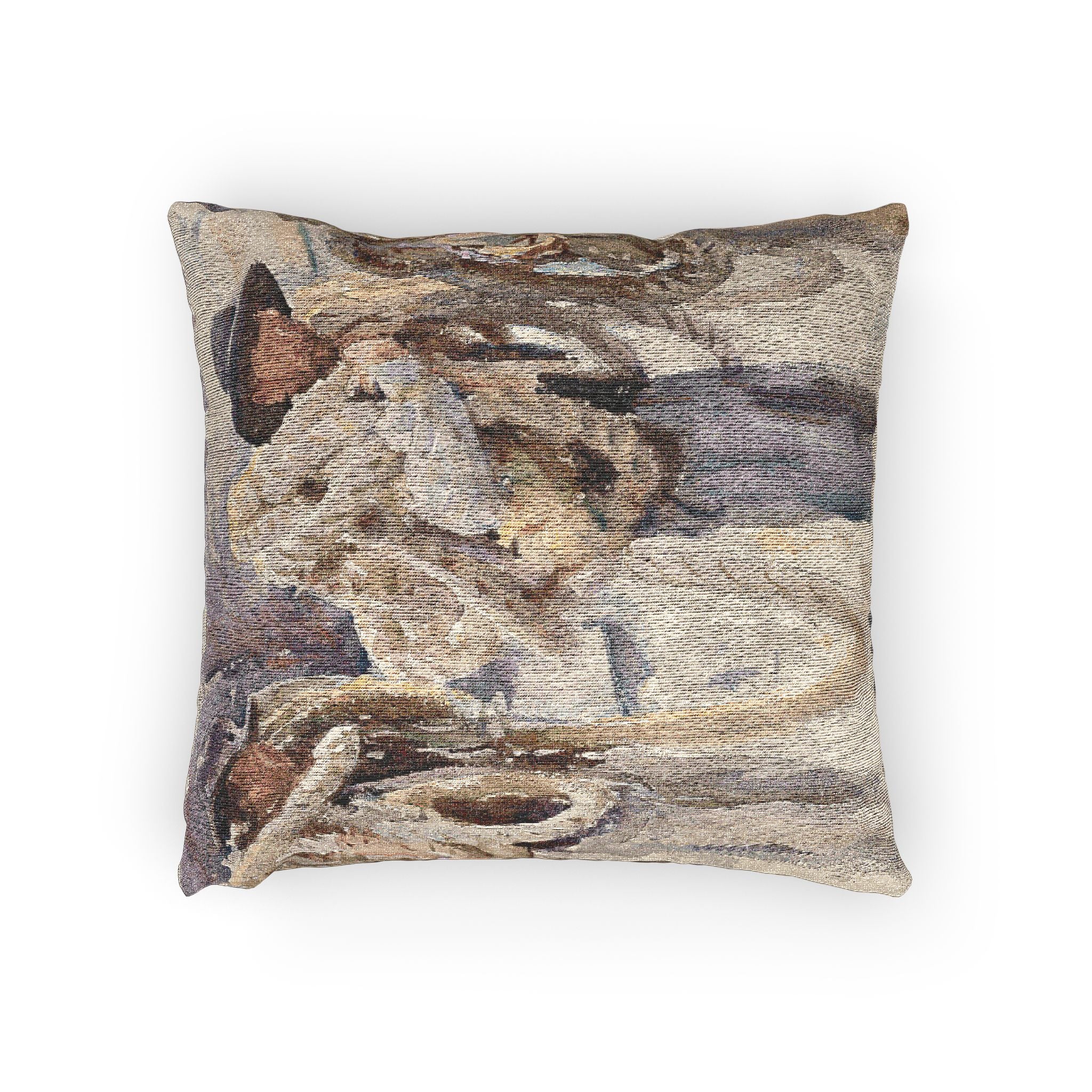 John Singer Sargent - Workmen at Carrara | Woven Pillow