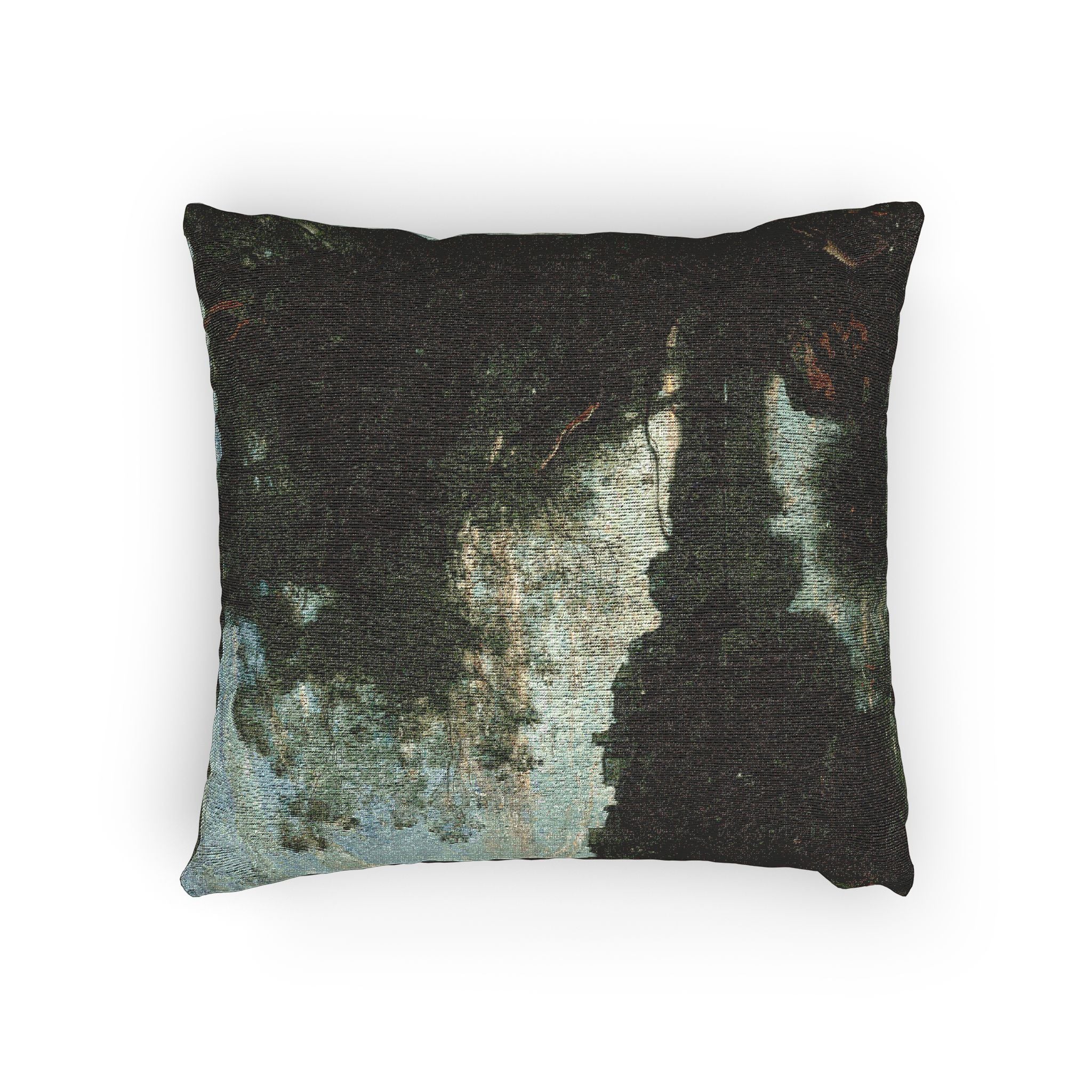 Jean Baptiste Camille Corot - Souvenir of the Environs of Lake Nemi | Woven Pillow