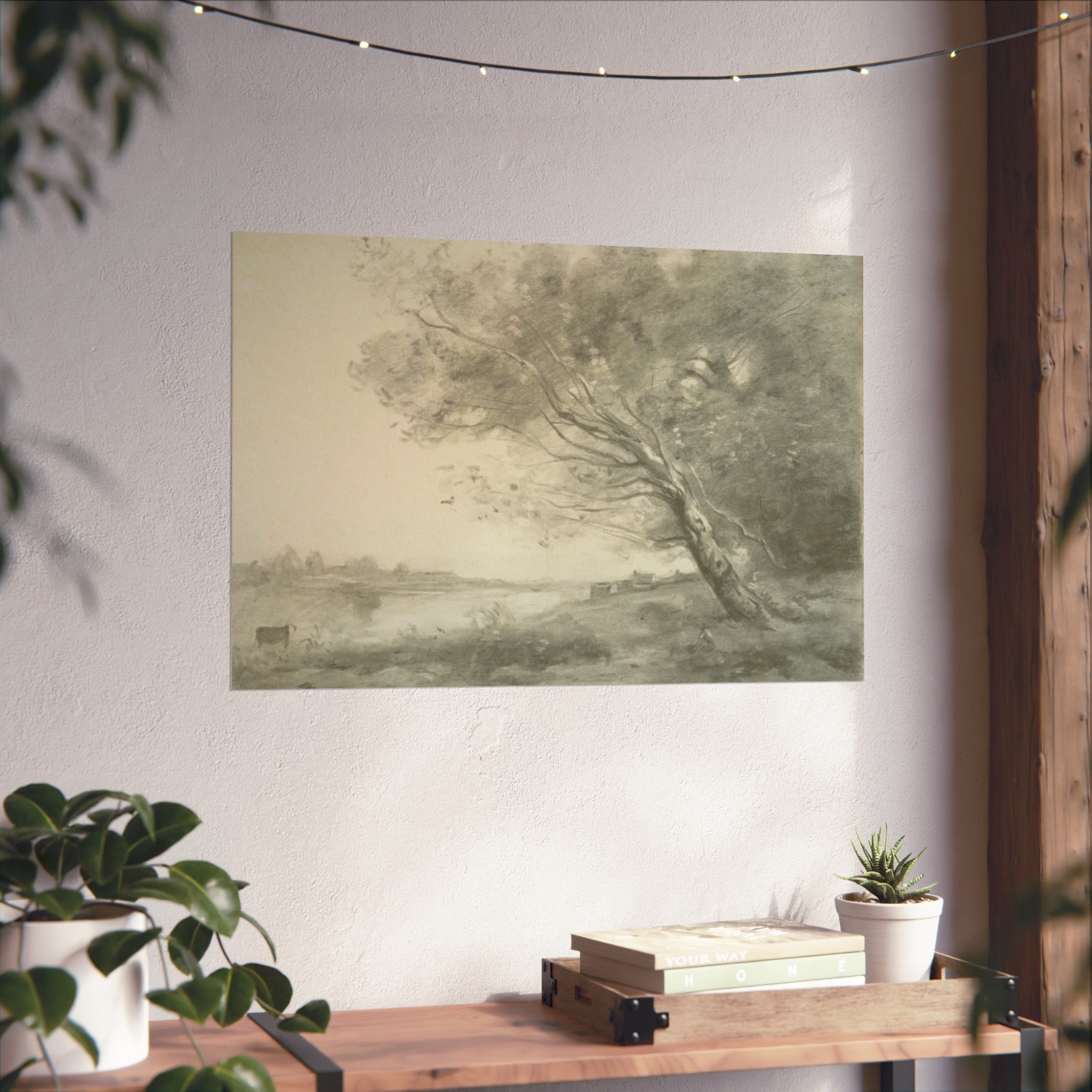 Jean Baptiste Camille Corot - Bent Tree by the Water | Fine Art Poster