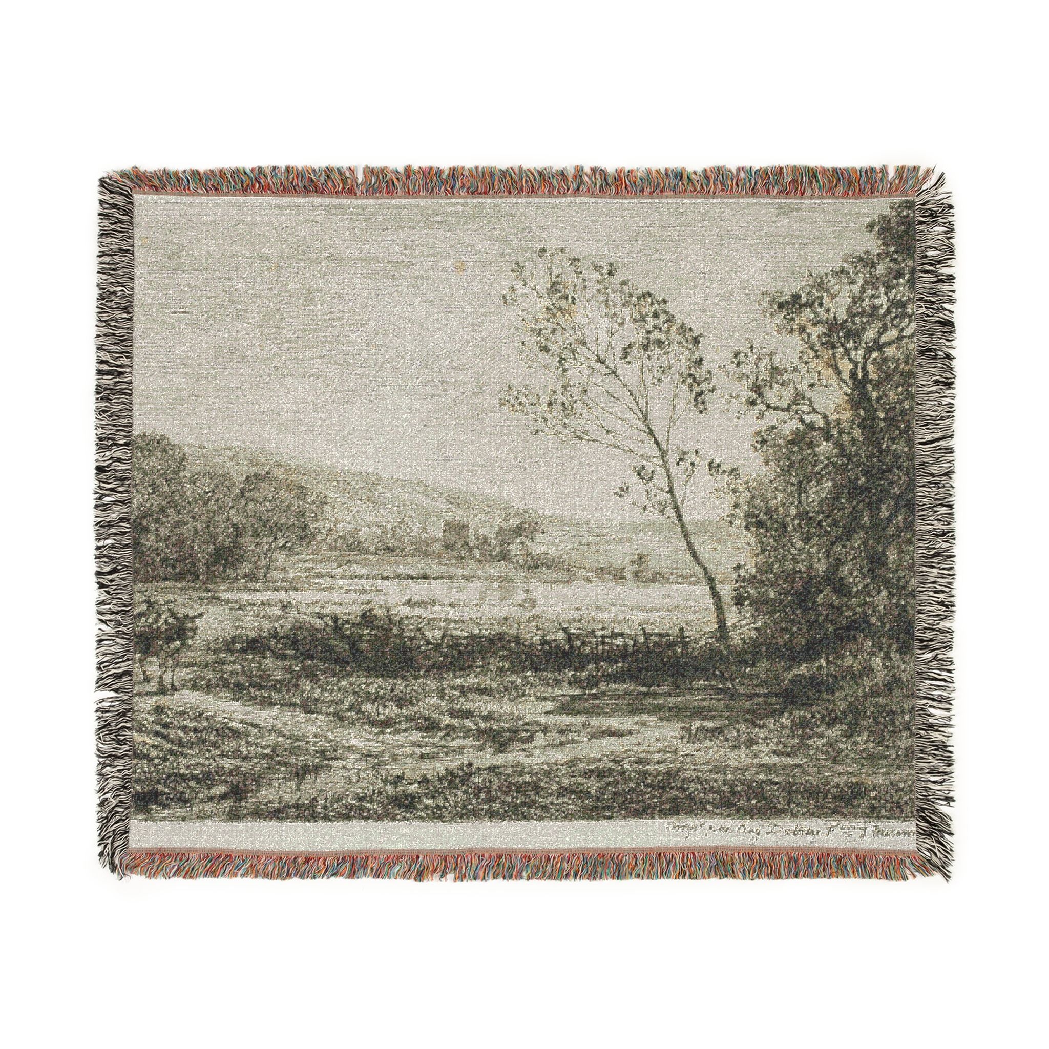Autumn Charles-François Daubigny Tapestry Blanket