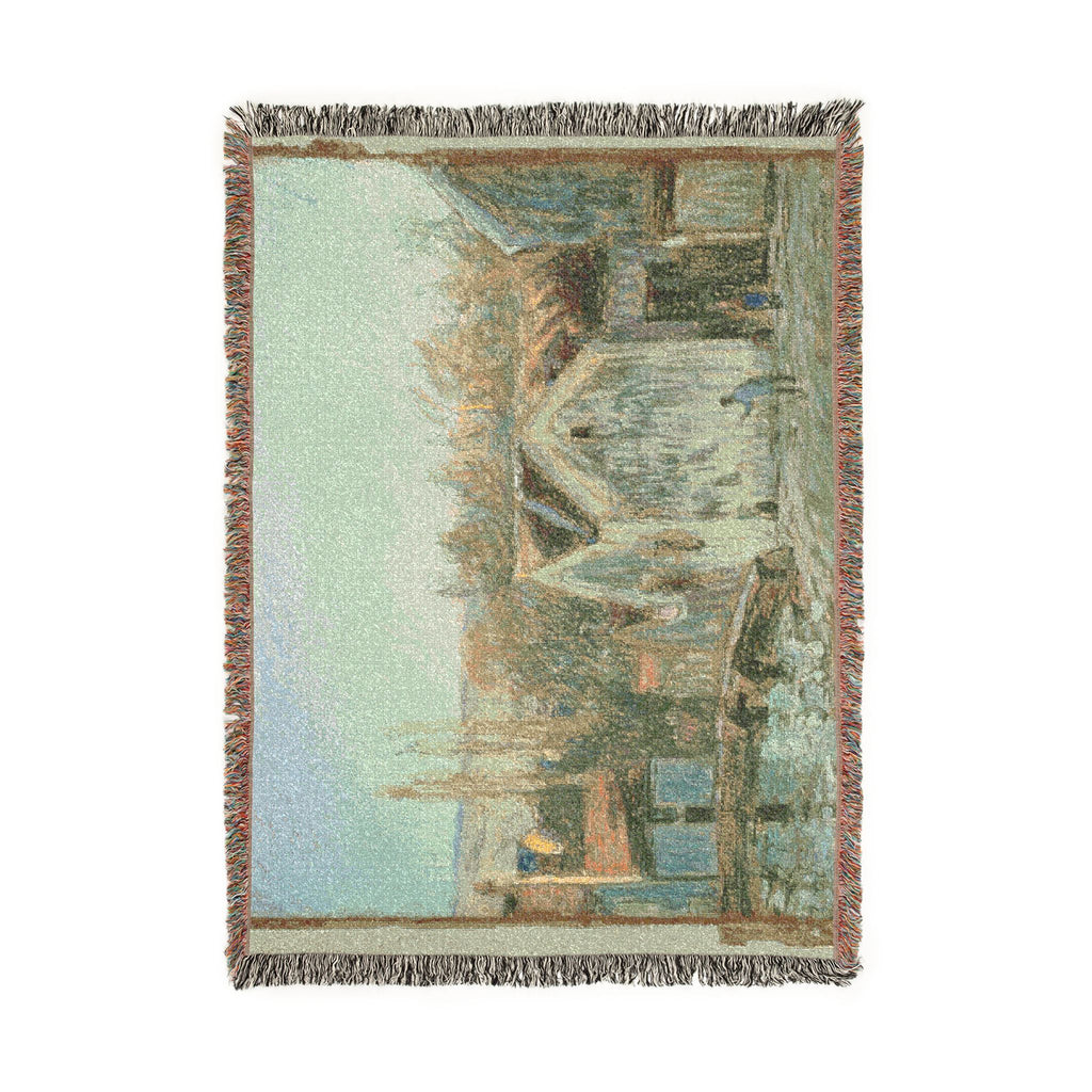 Alfred Sisley - A Corner of Moret-sur-Loing | Woven Tapestry Blanket