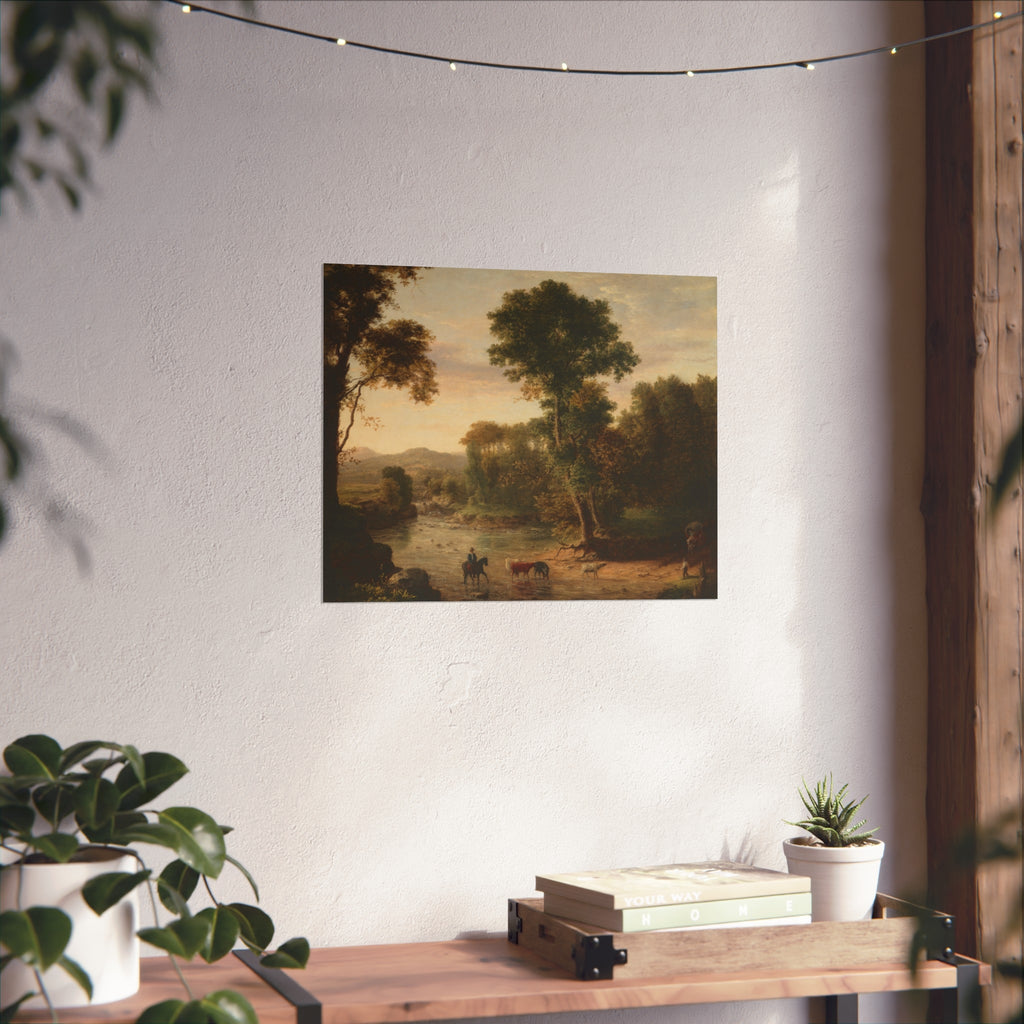 George Inness - Crossing the Ford | Fine Art Poster